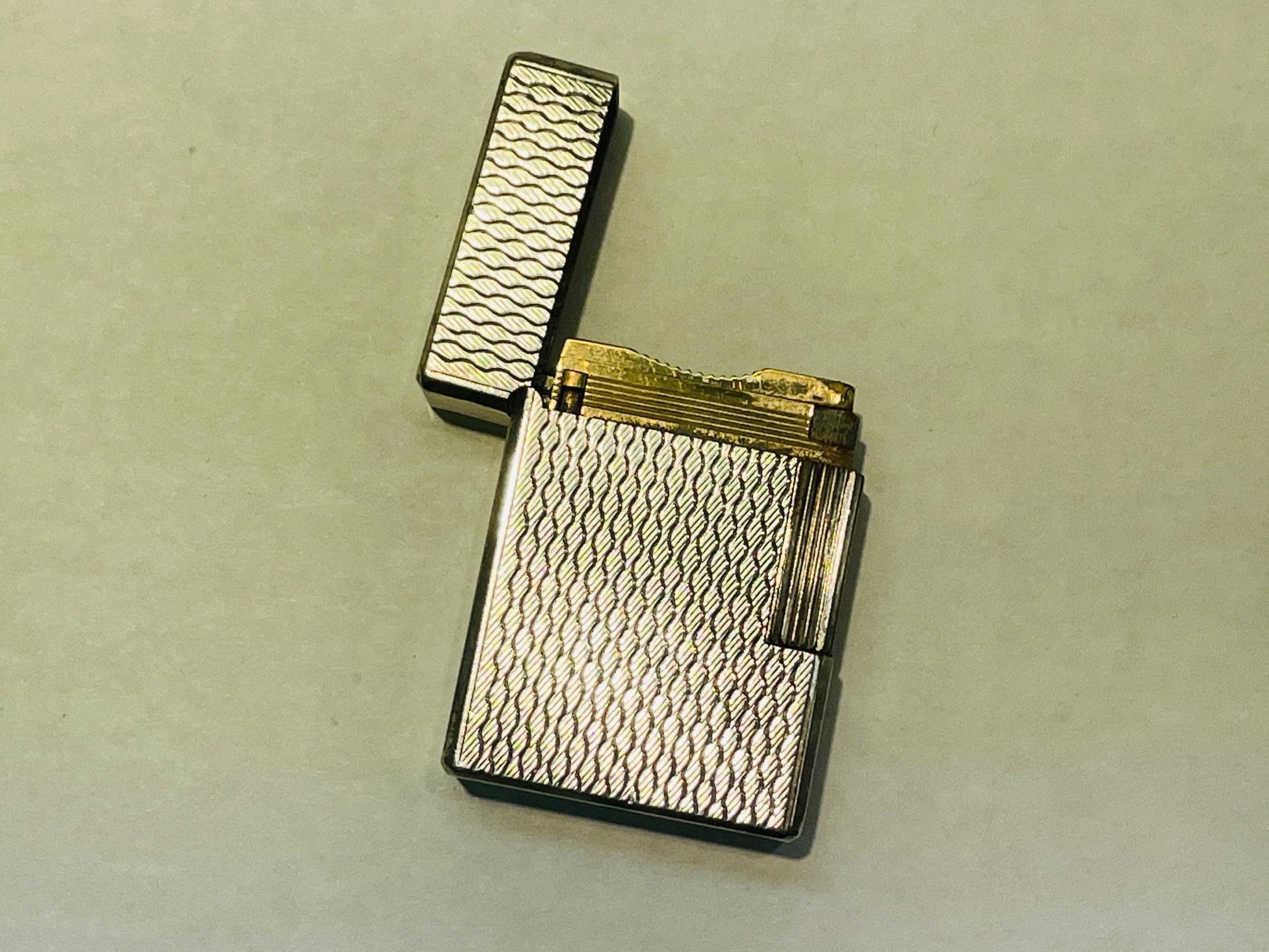 Mid-Century Modern Vintage Dupont Silver Lighter, Paris, France