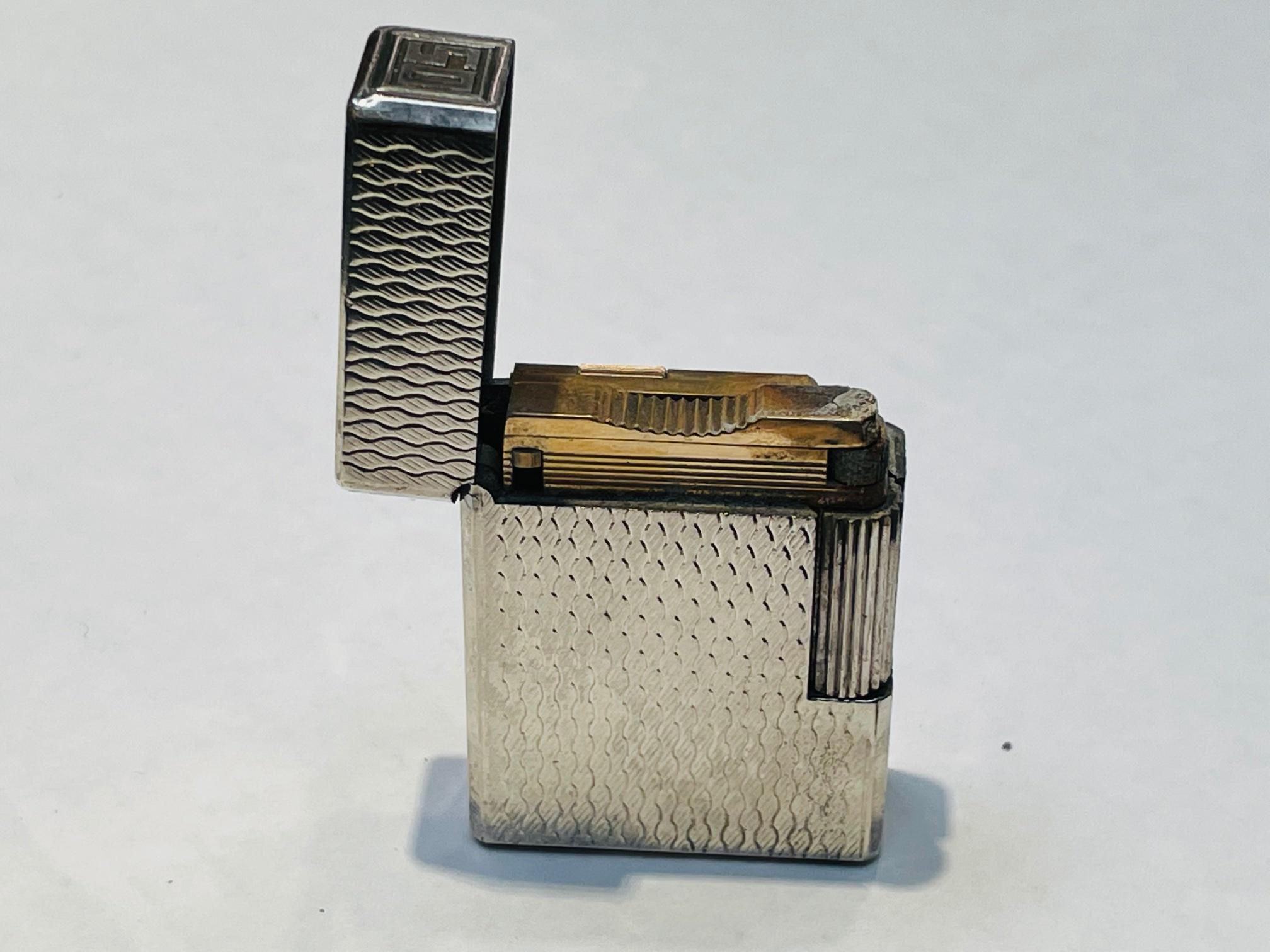 French Vintage Dupont Silver Lighter, Paris, France