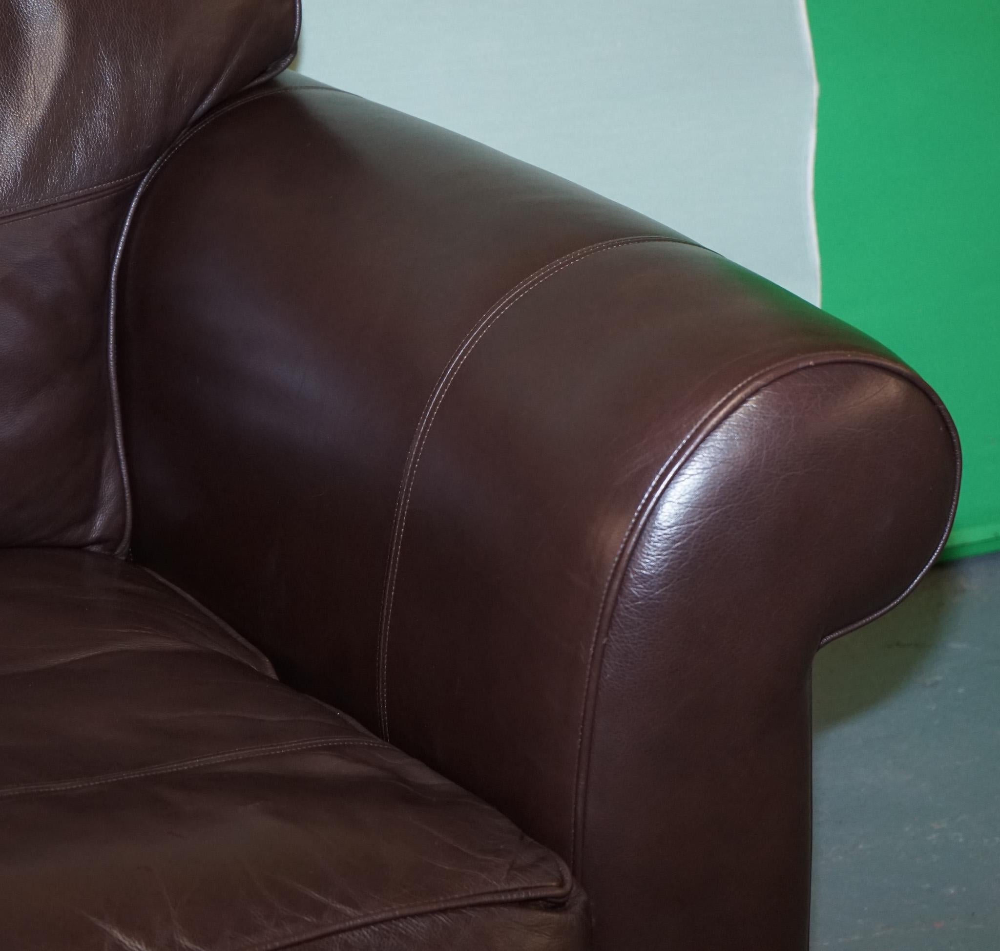ViNTAGE DURESTA BROWN LEATHER TWO TO THREE SEAT SOFA For Sale 6