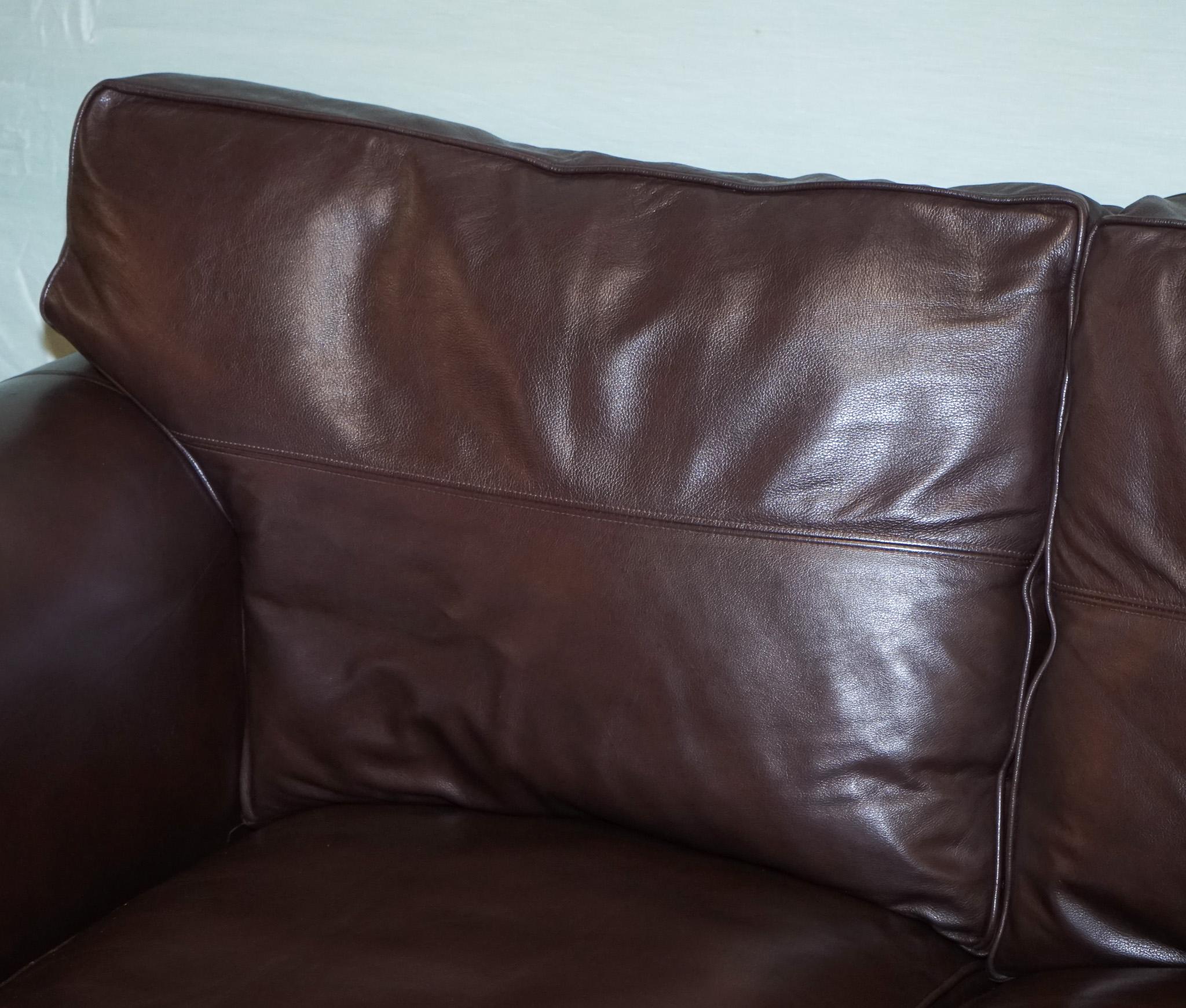 ViNTAGE DURESTA BROWN LEATHER TWO TO THREE SEAT SOFA For Sale 8