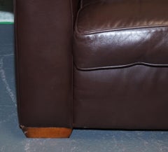 ViNTAGE DURESTA CANAPE DE DEUX À TROIS SIÈGES EN CUIR BRUN