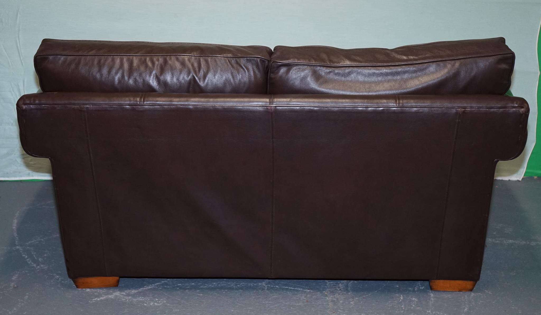 ViNTAGE DURESTA BROWN LEATHER TWO TO THREE SEAT SOFA For Sale 2