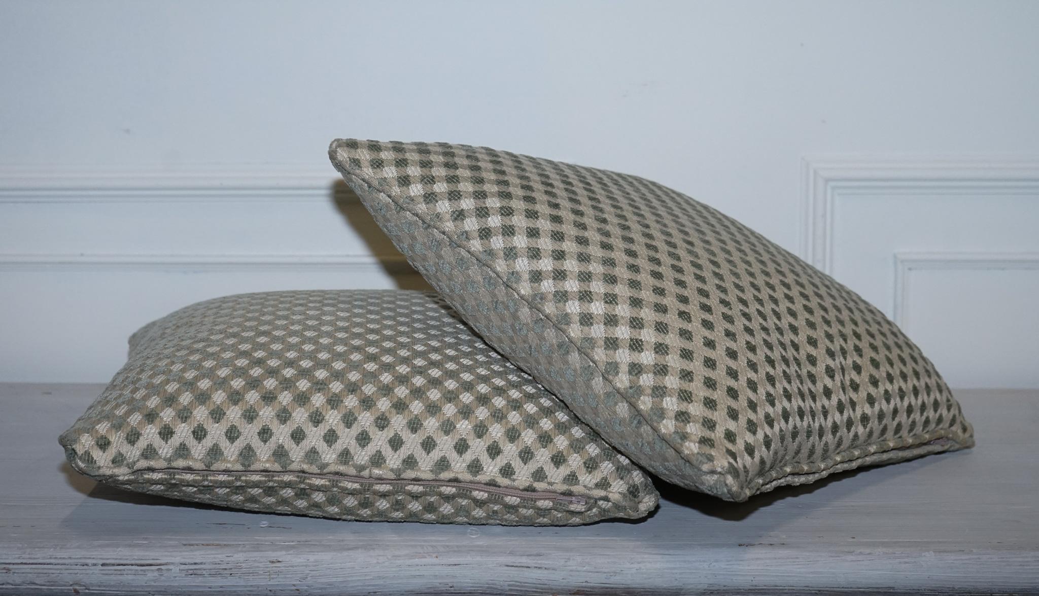Britannico DURESTA DUCK SCATTER CUSHiON CREMA E SALVIA d'epoca in vendita