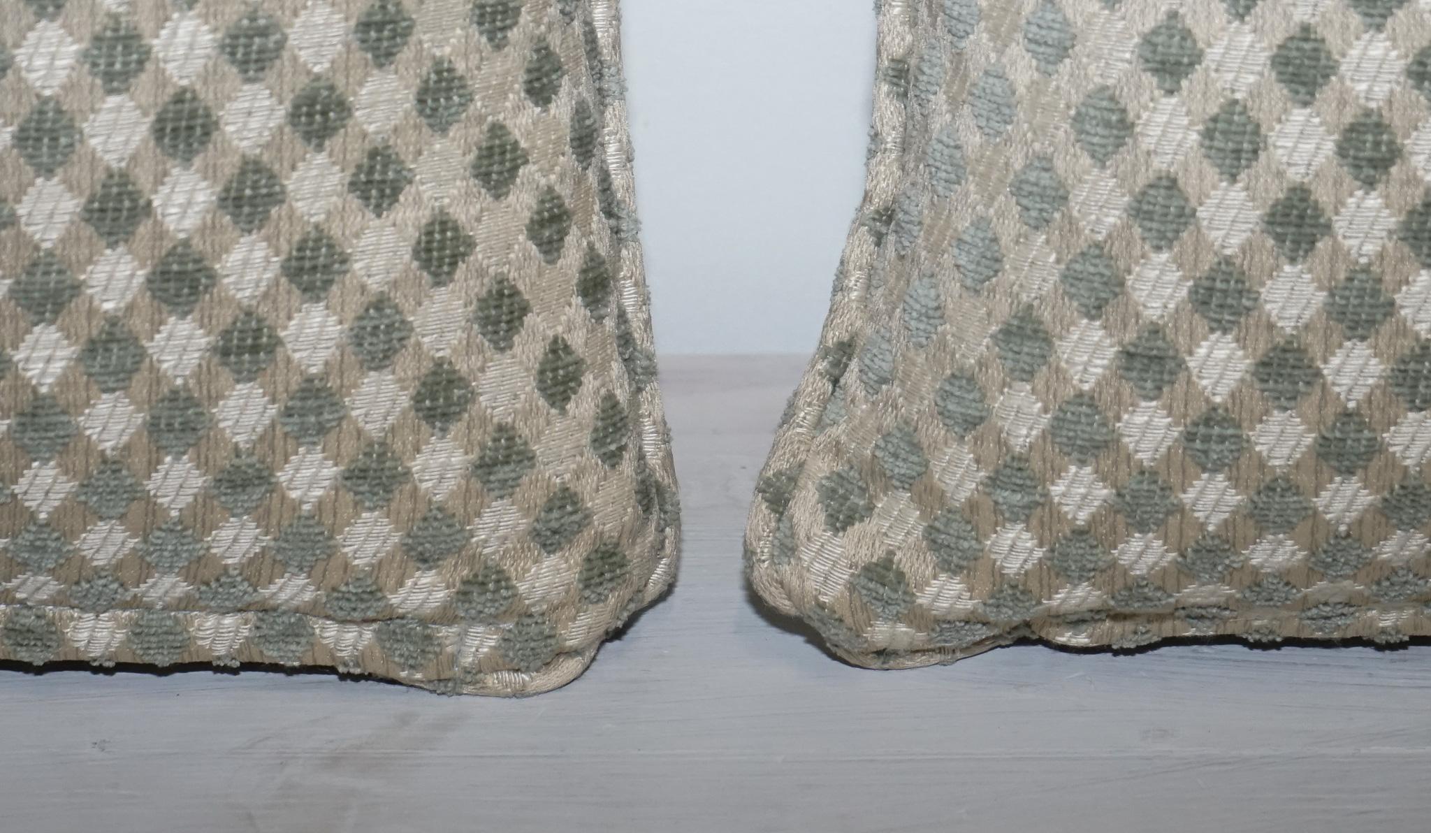 Tessuto DURESTA DUCK SCATTER CUSHiON CREMA E SALVIA d'epoca in vendita