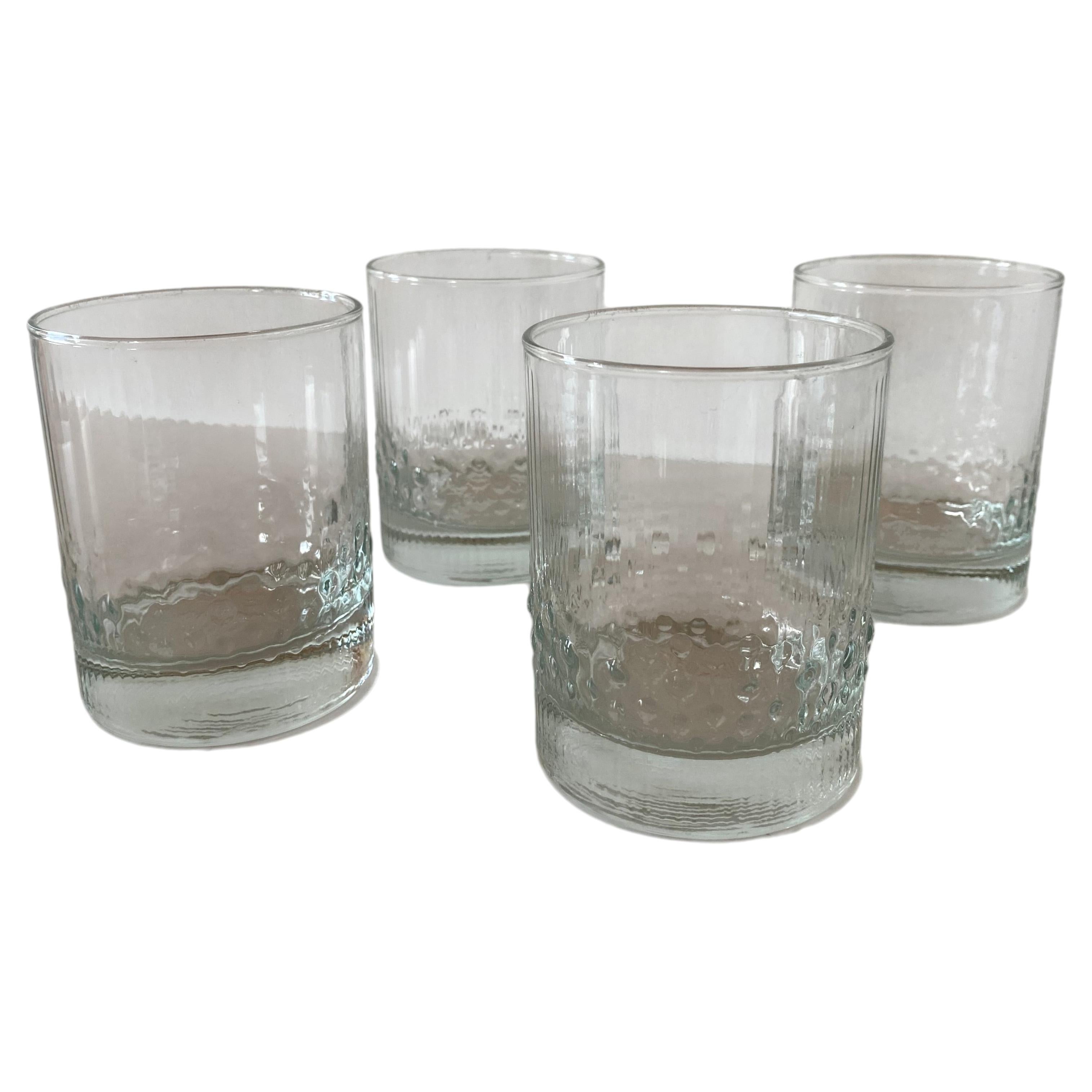 Bicchieri vintage Durobor "Alaska", set da quattro, Belgio, fine anni '60 – metà del secolo