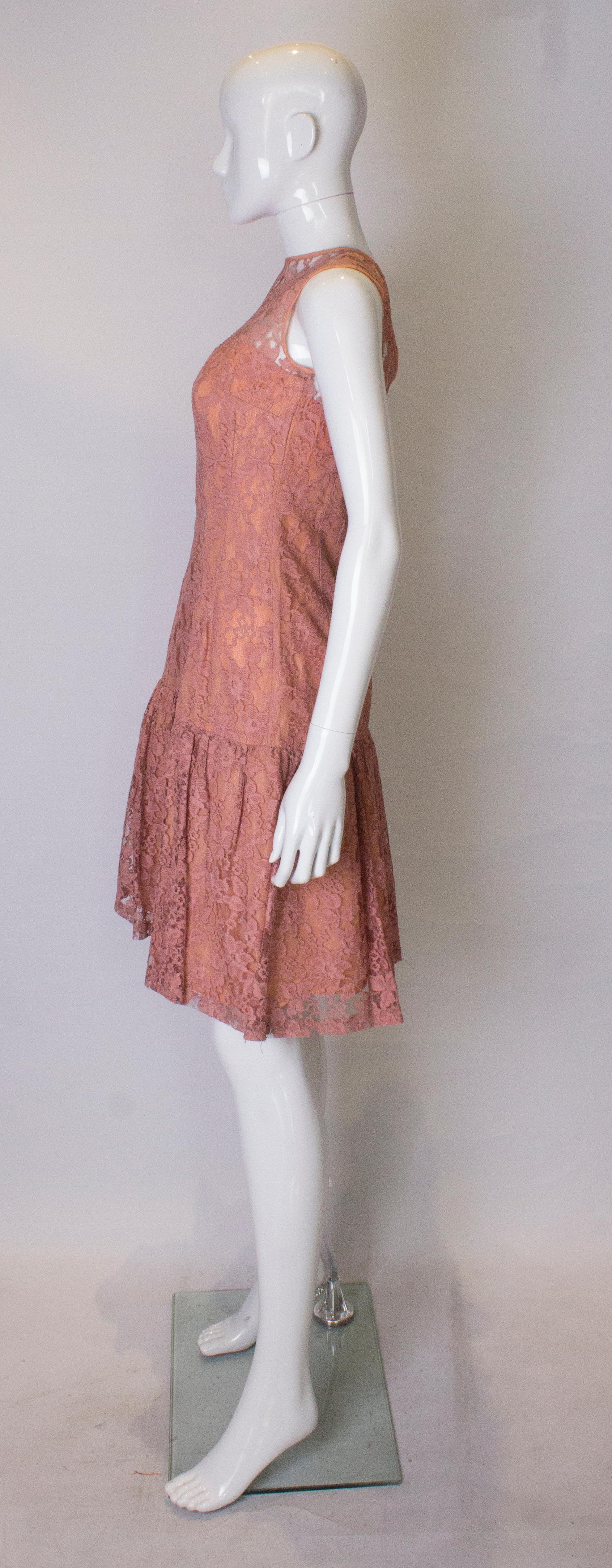 dusty pink evening dress