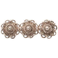 Vintage Dutch 1930s Silver Filigree Brooch