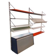 Vintage Dutch 2-Bay Wall Unit With Desk by Pilastro