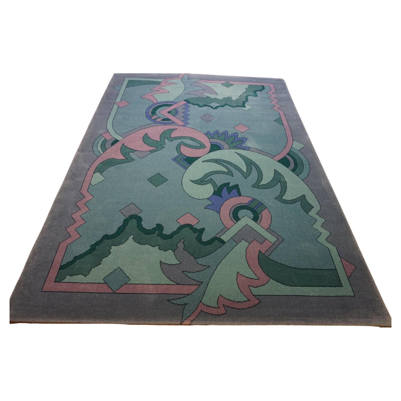 Vintage Dutch Abstract Rug from Netherlands 6.5' x 9.1', 1980s - 1D40 For Sale