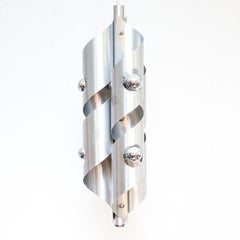 Vintage Dutch Aluminum 'Helix' Pendant
