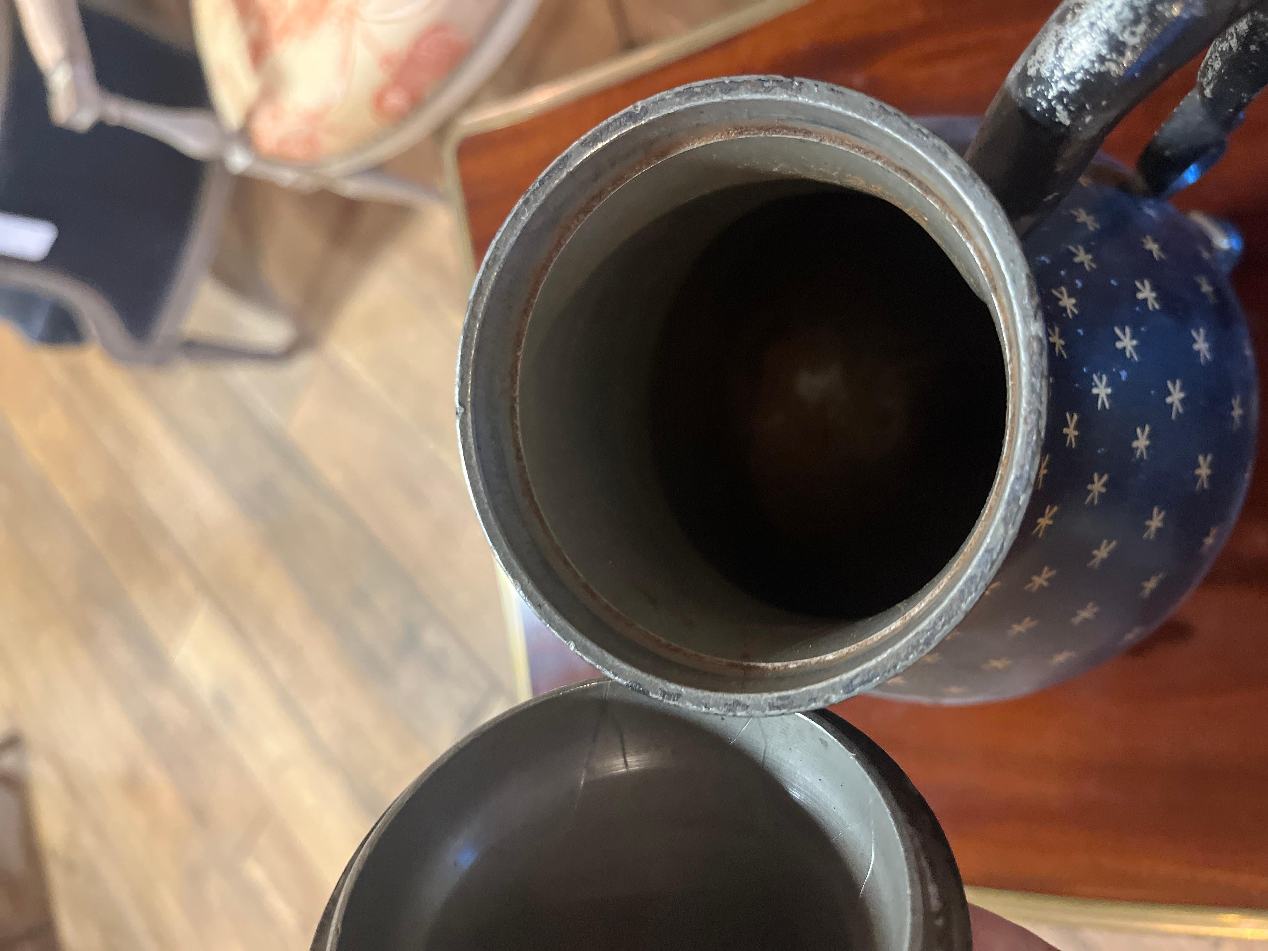 XIX secolo Urna da tè o da caffè olandese d'epoca in tole nero e oro in vendita