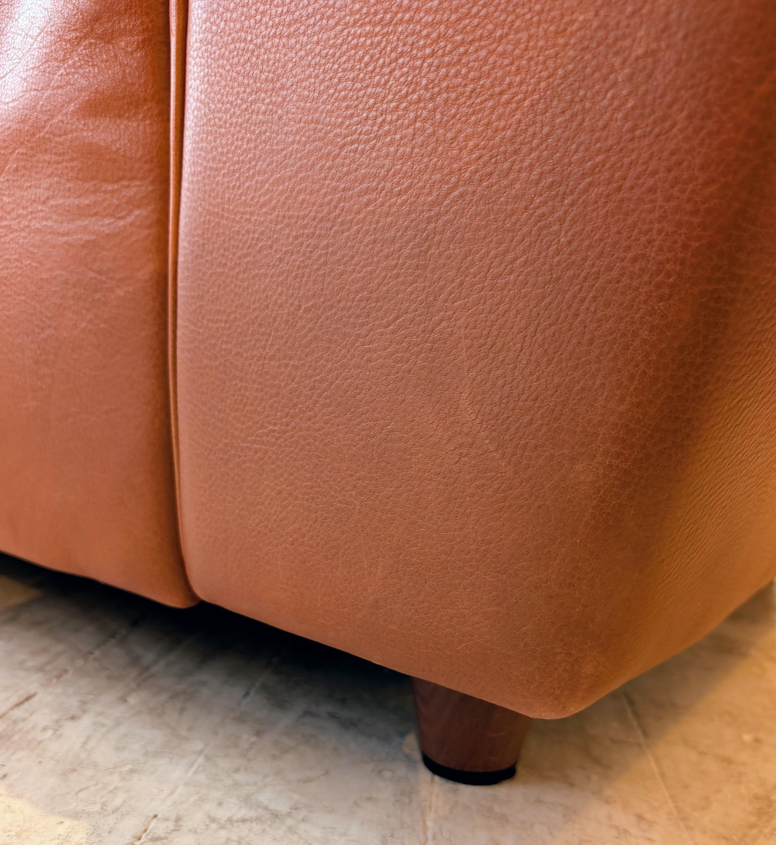 Sofá Rivera vintage holandés de cuero de búfalo de Gijs Papavoine Montis c años 80 / 90 en venta 7