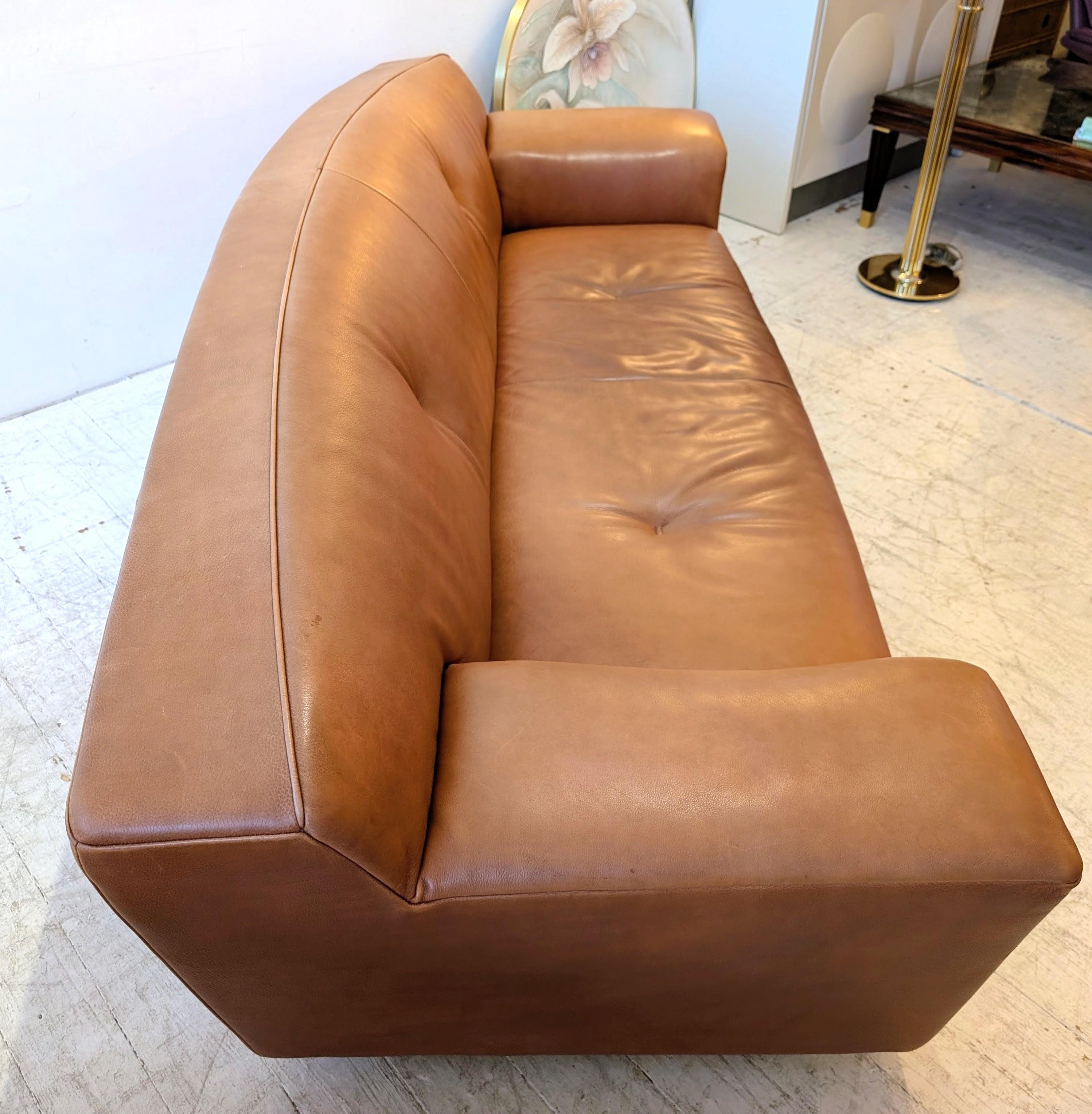 Sofá Rivera vintage holandés de cuero de búfalo de Gijs Papavoine Montis c años 80 / 90 en venta 10