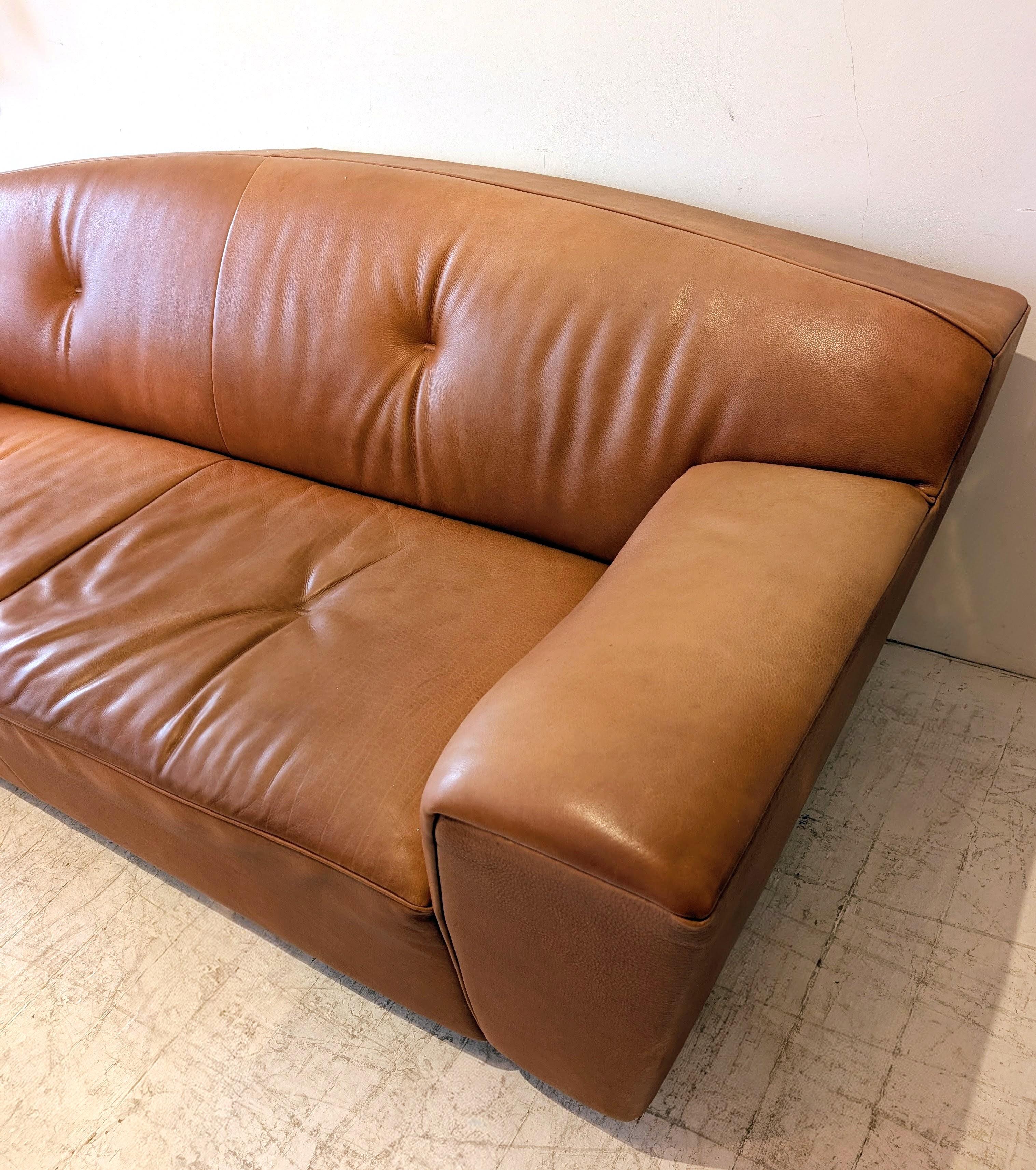 Sofá Rivera vintage holandés de cuero de búfalo de Gijs Papavoine Montis c años 80 / 90 siglo XX en venta