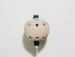 Vintage Dutch Ceramic and Wood Sconce