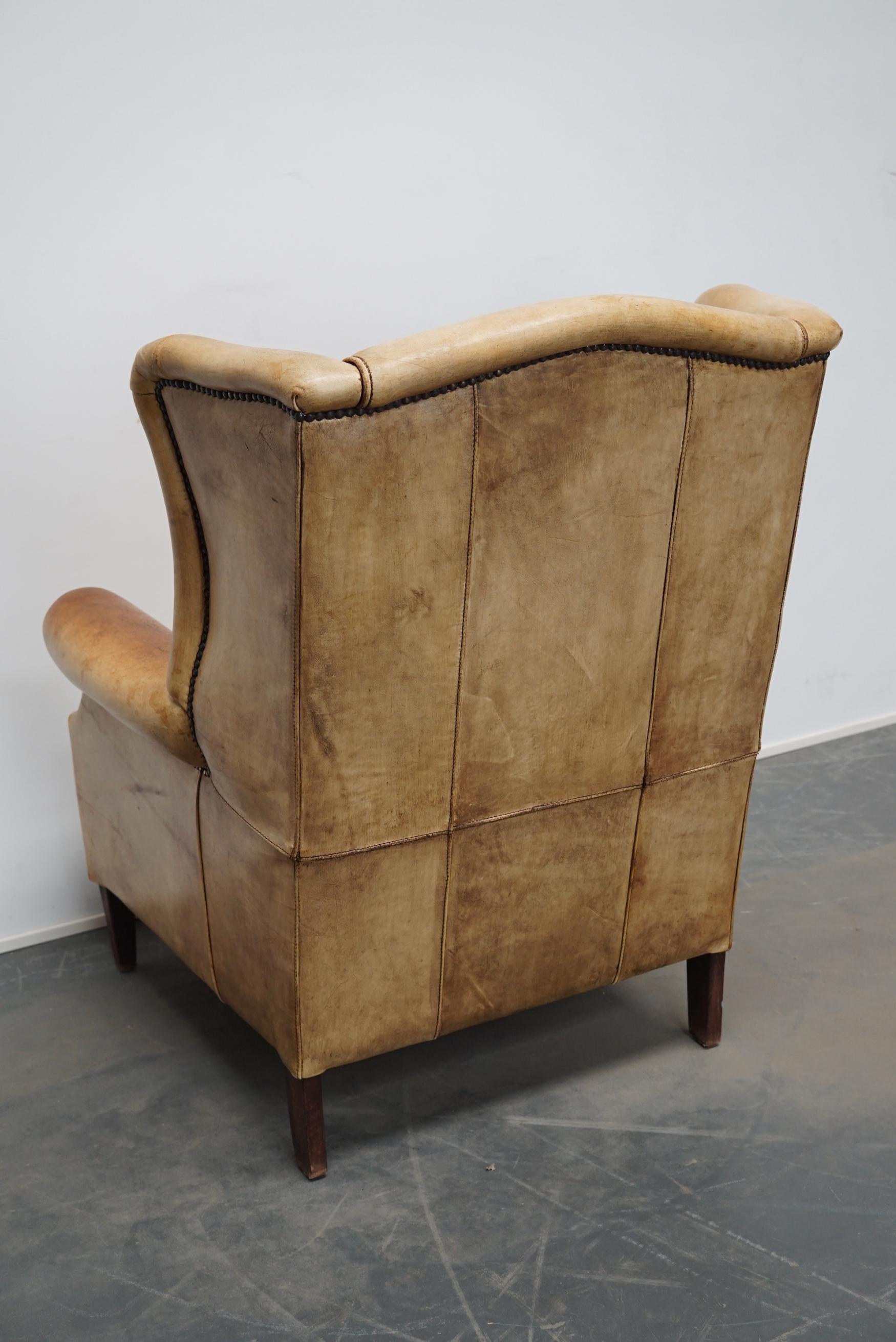 Vintage Dutch Cognac Colored Leather Club Chair 2