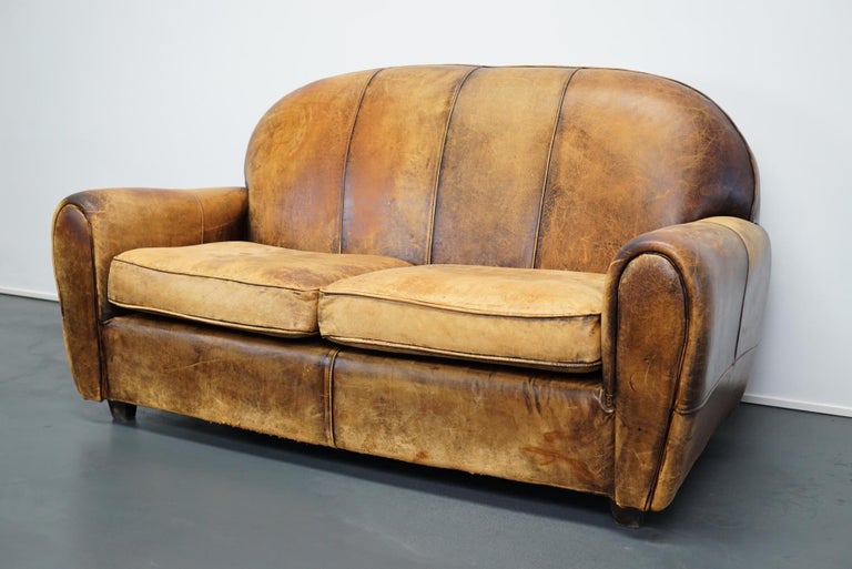 Vintage Dutch Cognac Leather 2Seat Sofa at 1stDibs dutch sofa, cognac leather sofa, dutch