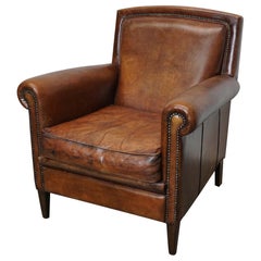 Vintage Dutch Cognac Leather Club Chair