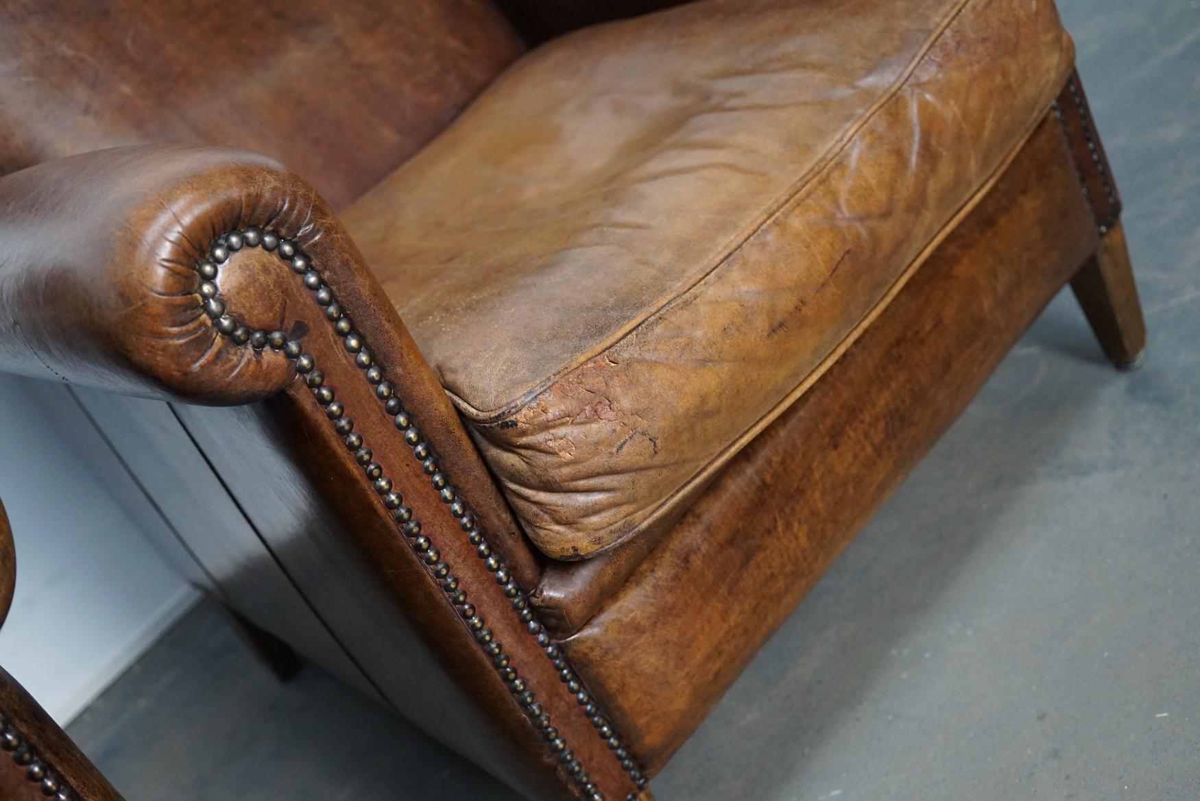 leather club chair set