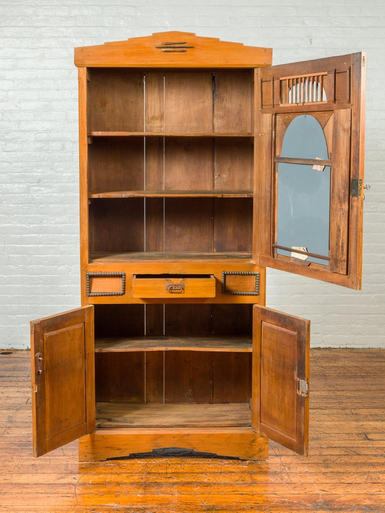 Vintage Dutch Colonial with Doors, Drawers and Mirrored Front