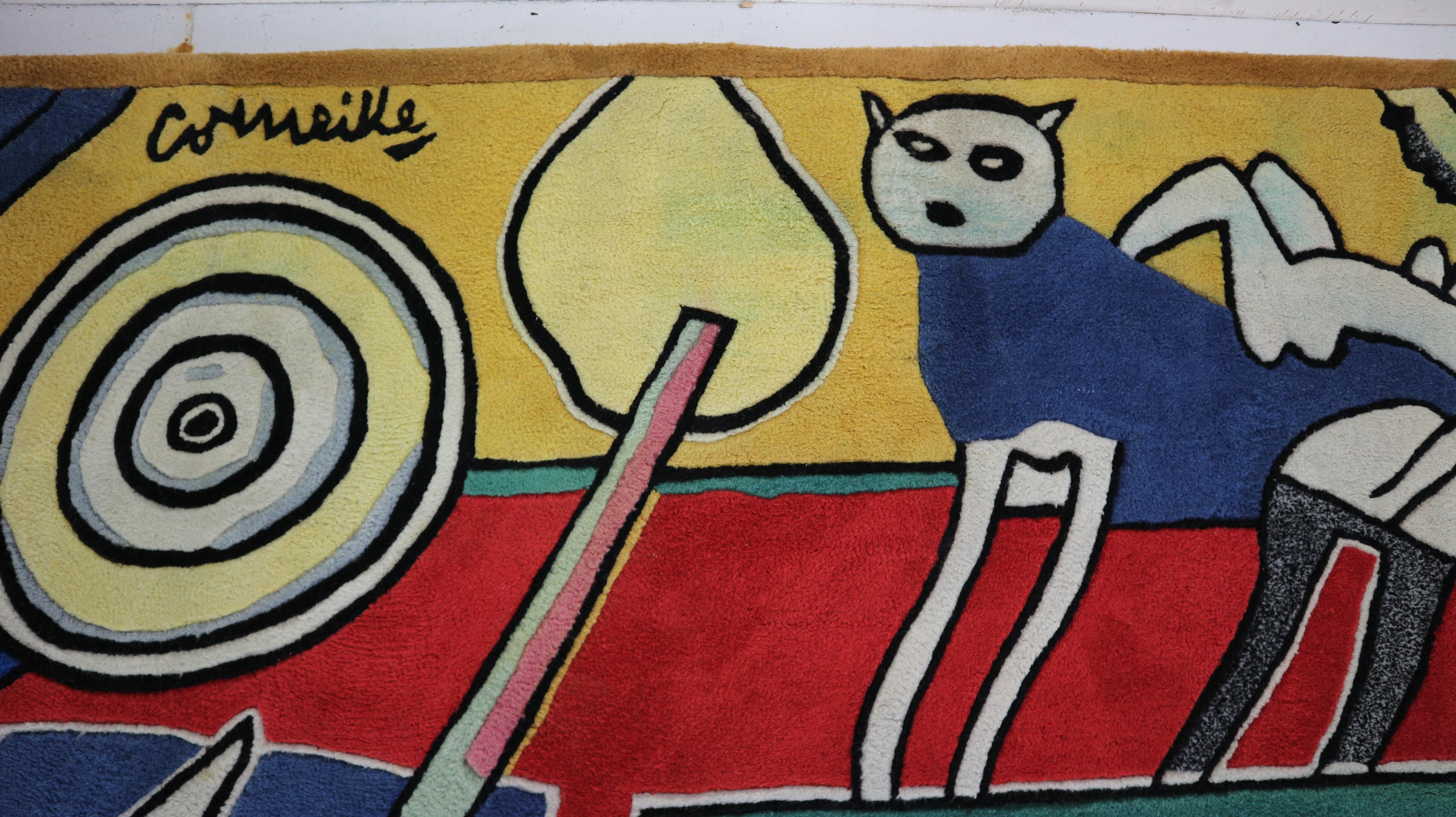 Vintage Dutch Corneille Rug- La Belle Écuyère, 1950s 7