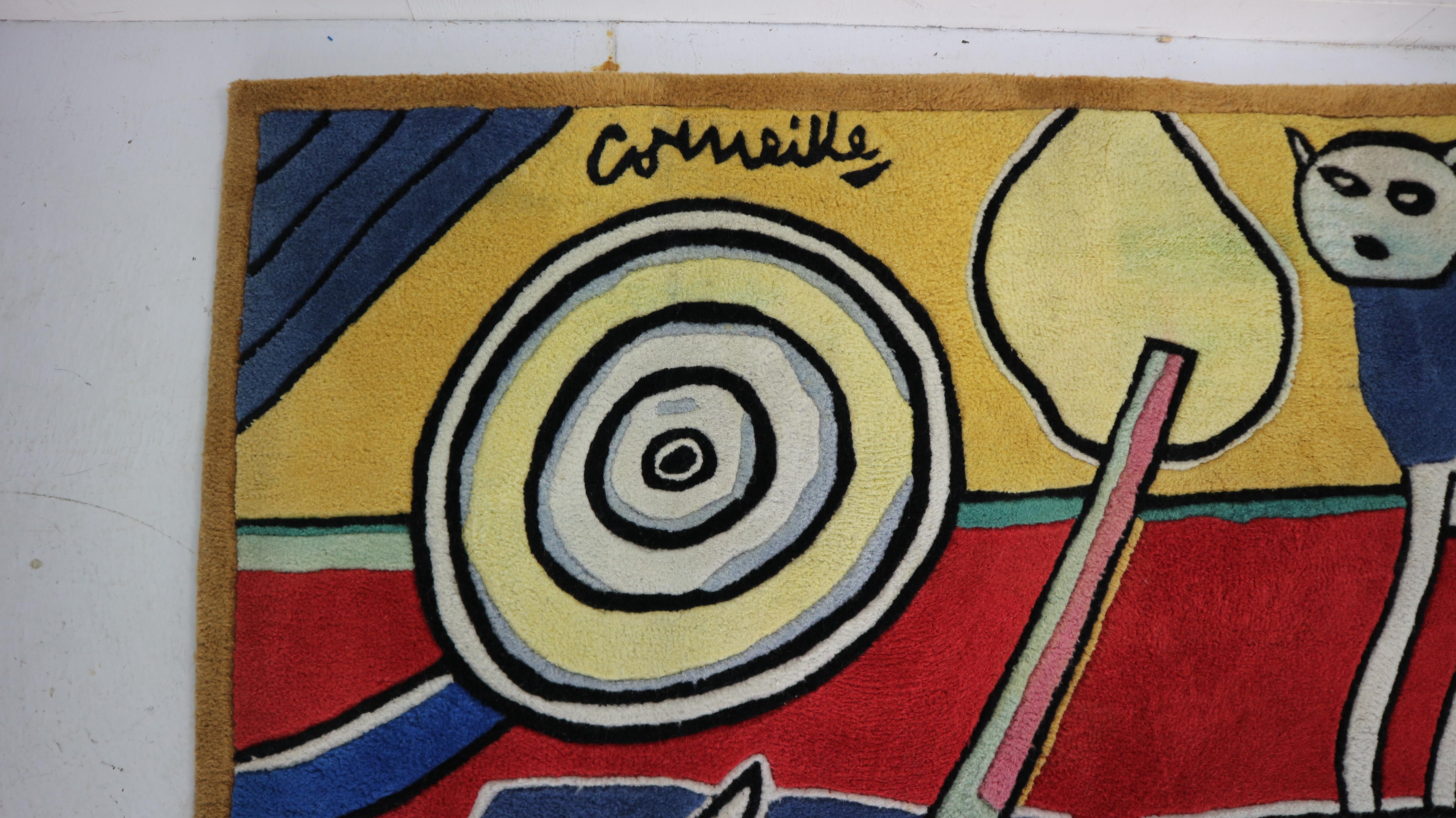 Vintage Dutch Corneille Rug- La Belle Écuyère, 1950s 8