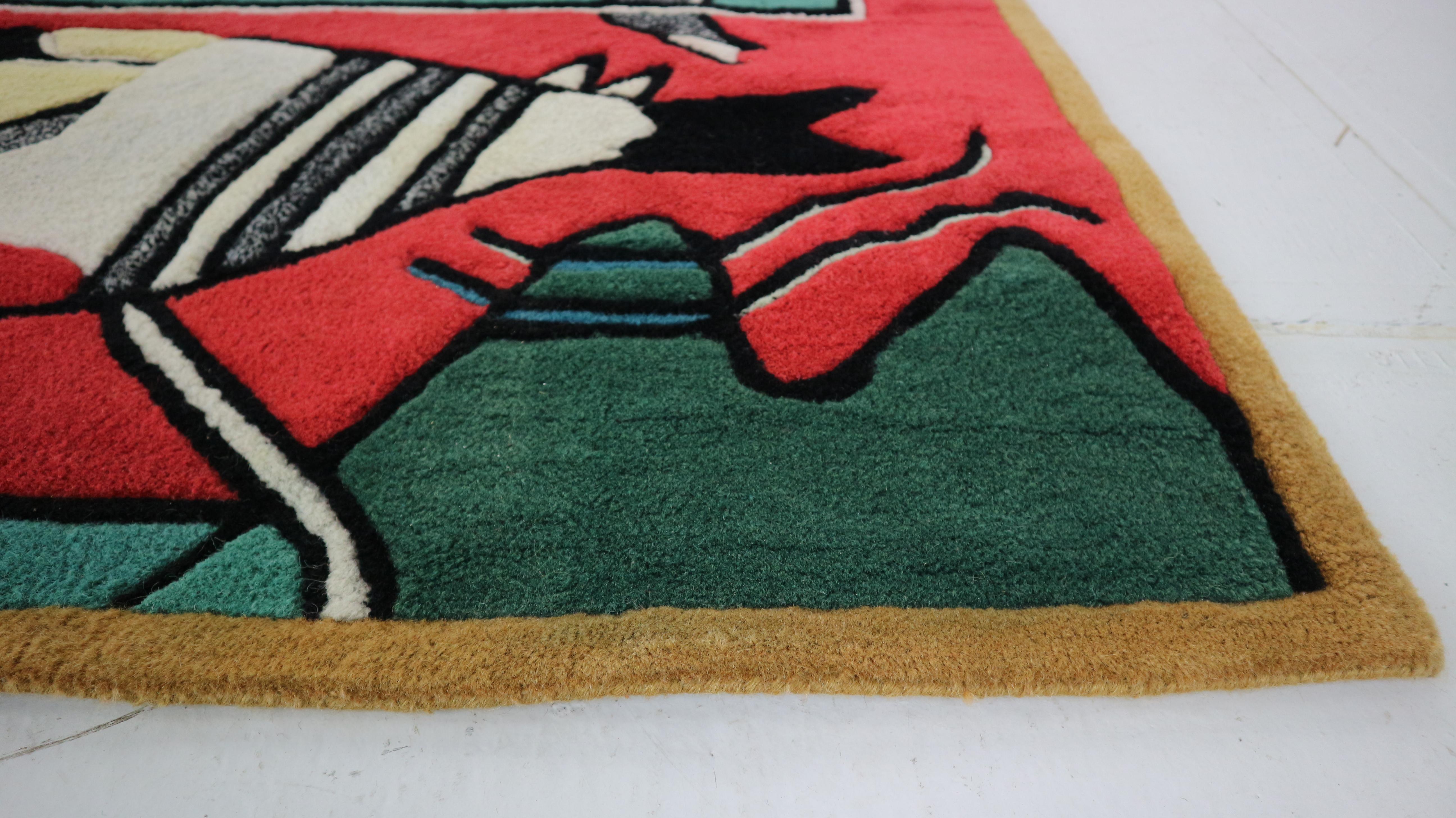 Vintage Dutch Corneille Rug- La Belle Écuyère, 1950s 11