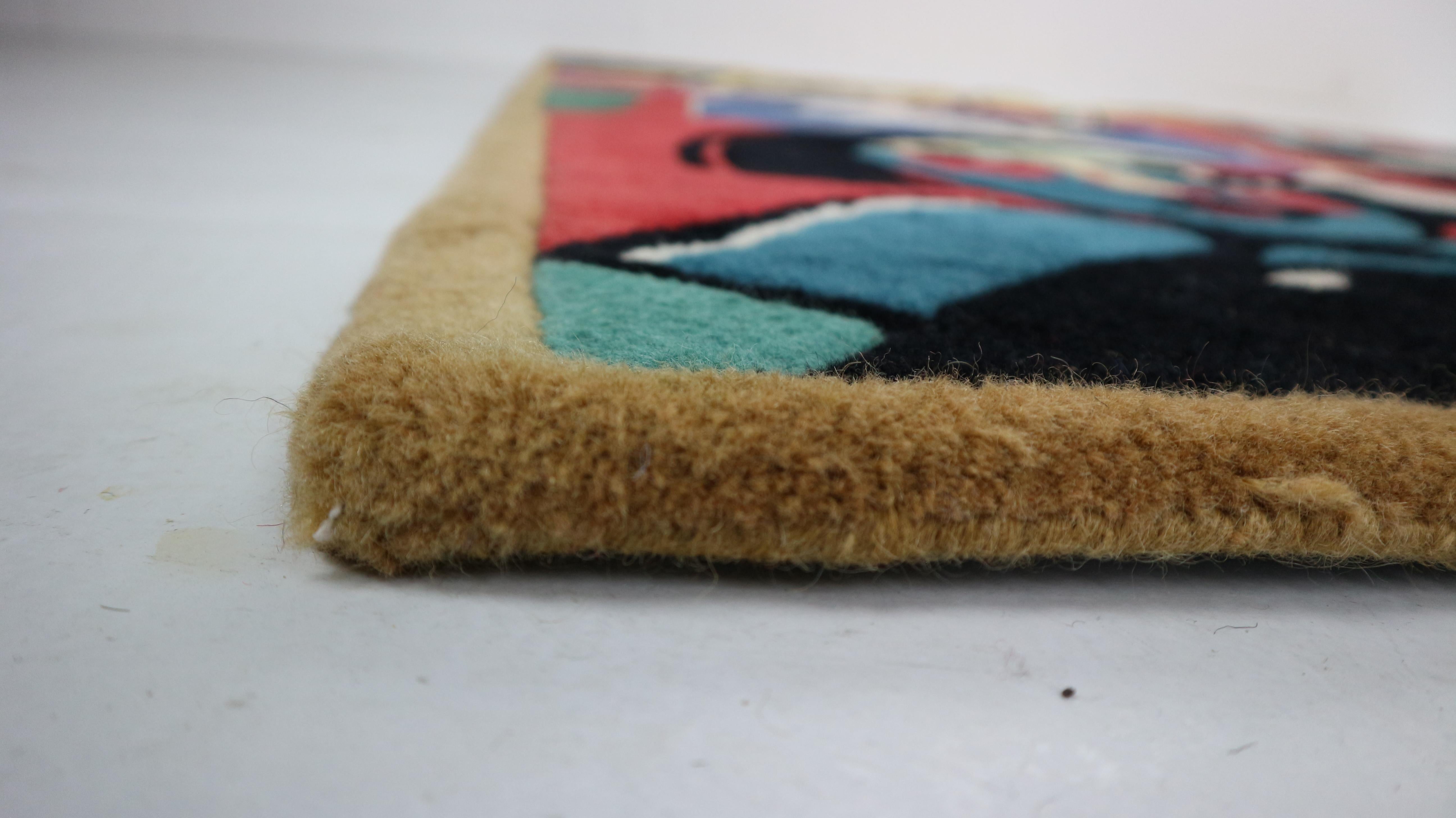 Vintage Dutch Corneille Rug- La Belle Écuyère, 1950s 13