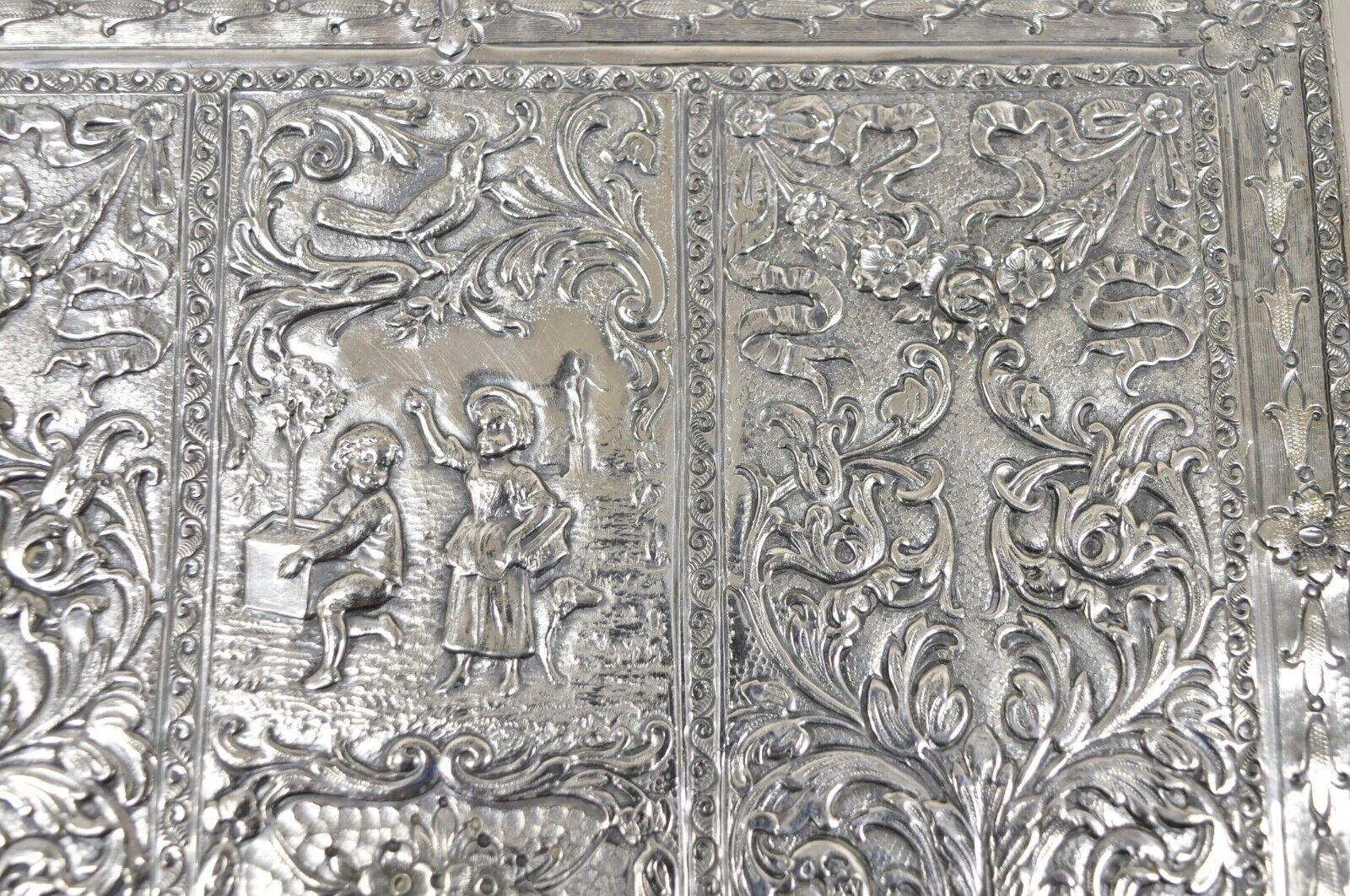 antique silver plated jewelry box