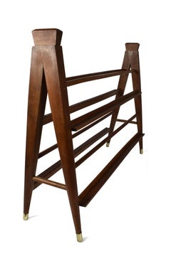 FINAL SALE Vintage Two Sided Dutch Decorative Wooden Book Stand or Display Rack