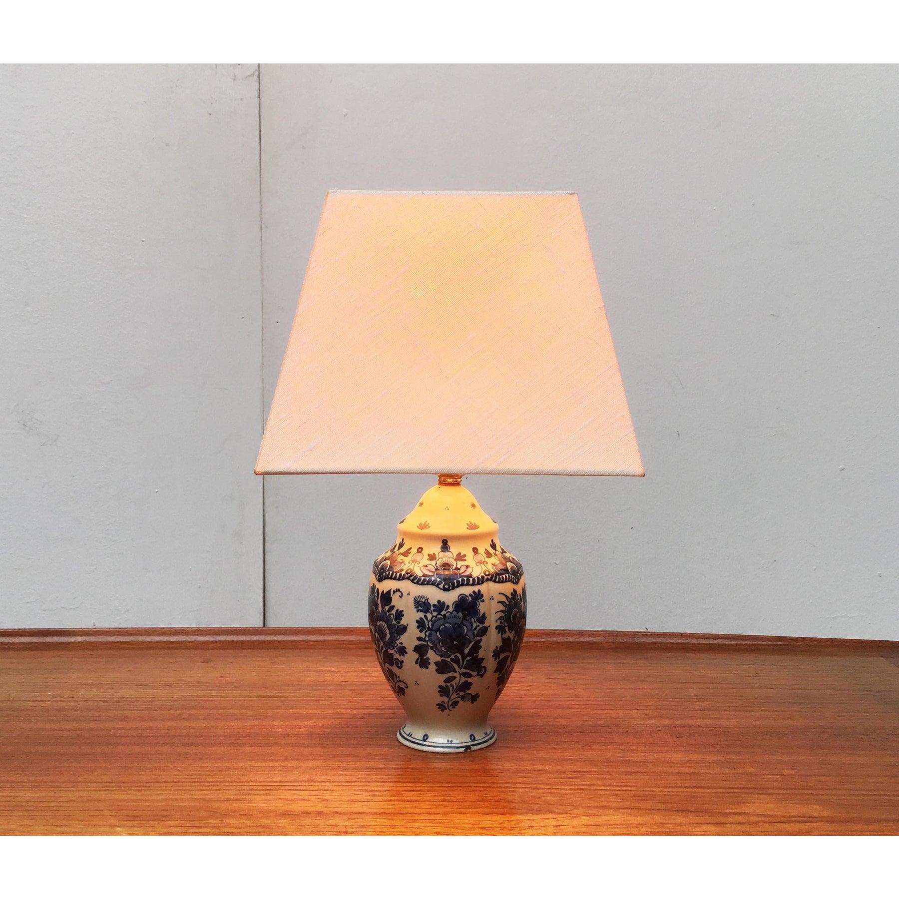 Lampada da tavolo olandese vintage Delft Blue di Zenith, Gouda in vendita 2