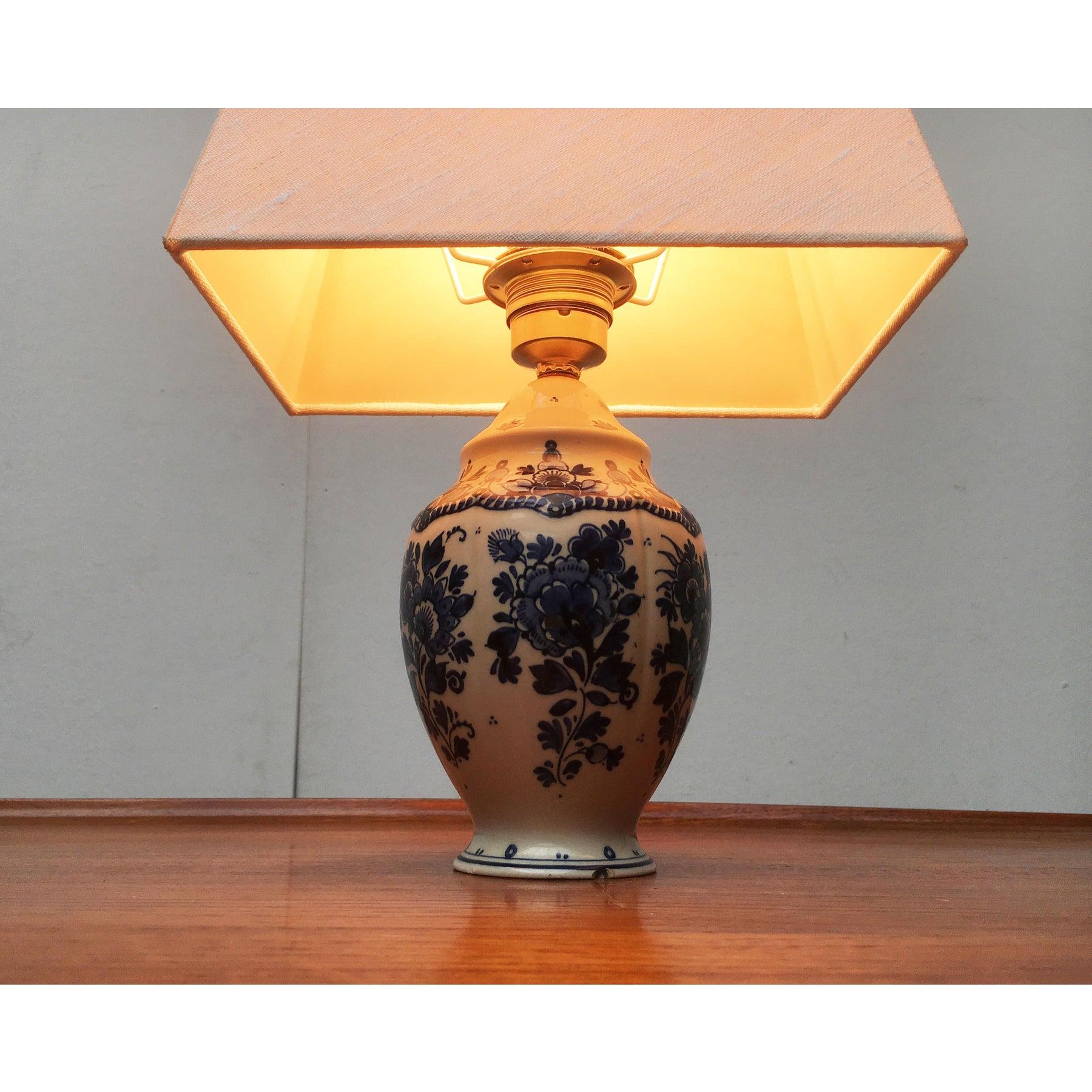 Lampada da tavolo olandese vintage Delft Blue di Zenith, Gouda in vendita 3
