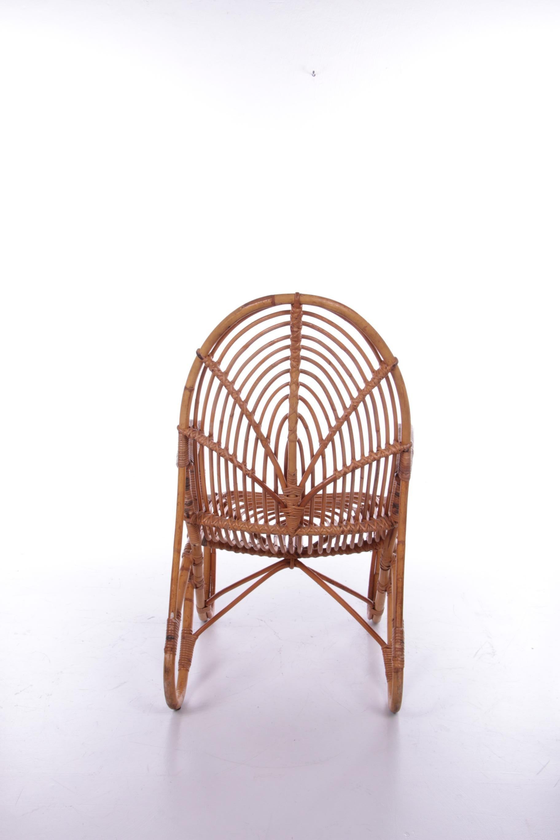 Vintage Dutch Design Rattan Lounge Chair Rohe Noordwolde 3