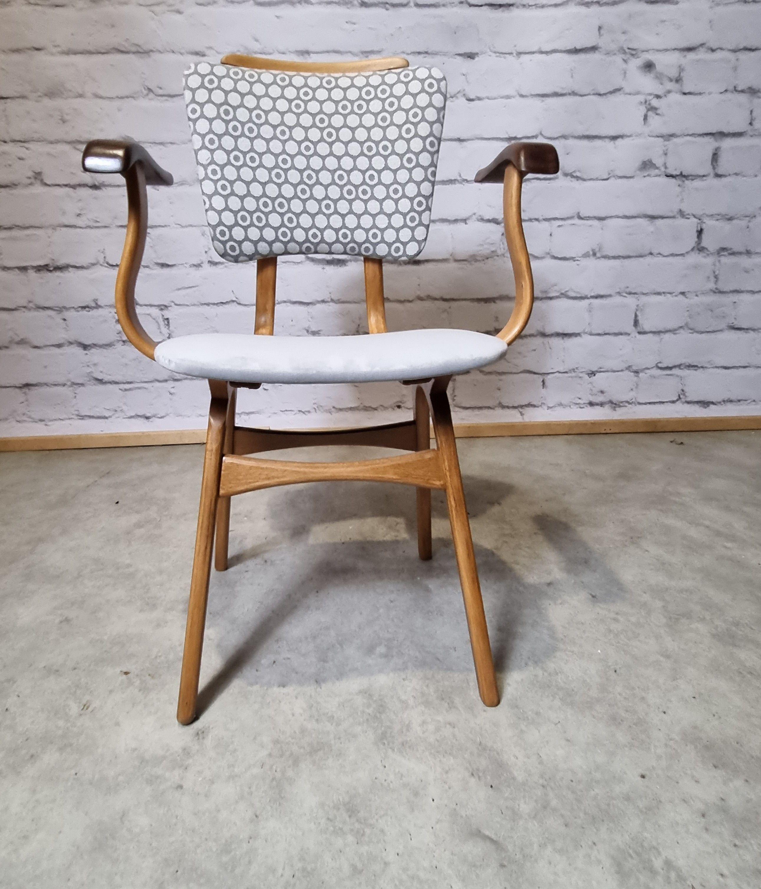 Vintage Dutch Dining Chairs by Cees Braakman, 1950s, Set of 7 6