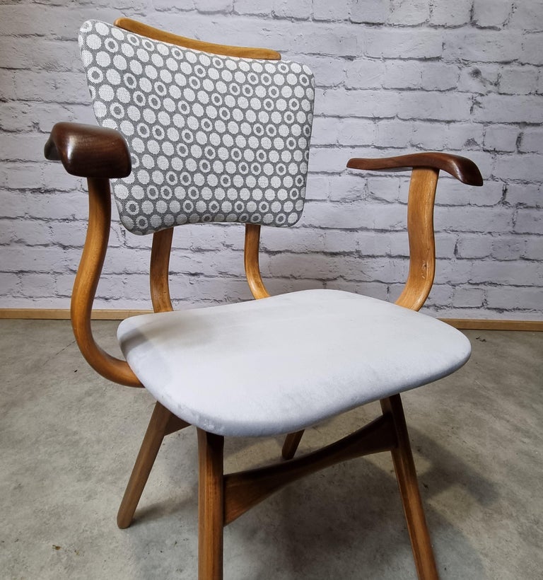 Vintage Dutch Dining Chairs by Cees Braakman, 1950s, Set of 7 8