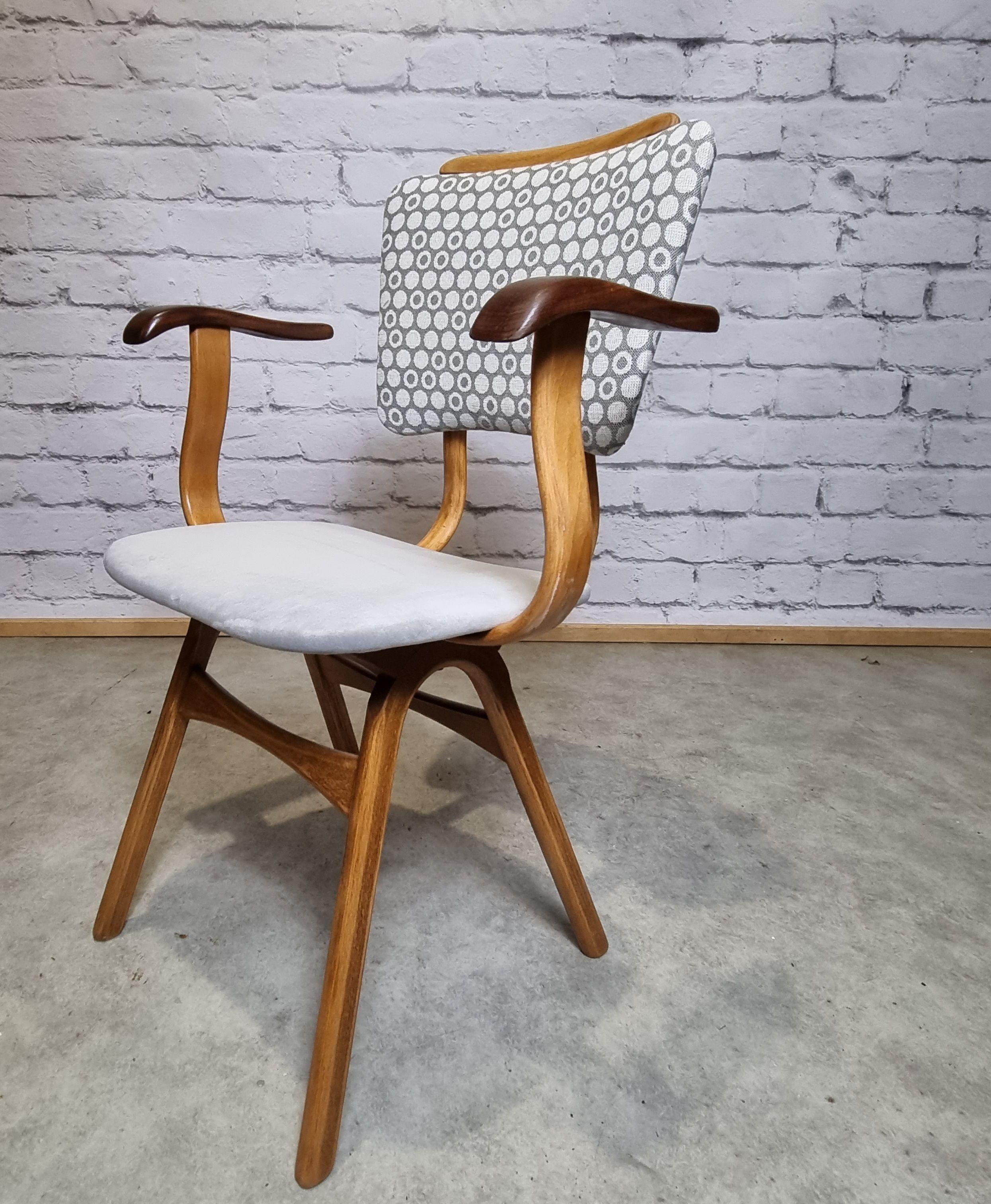 Vintage Dutch Dining Chairs by Cees Braakman, 1950s, Set of 7 10