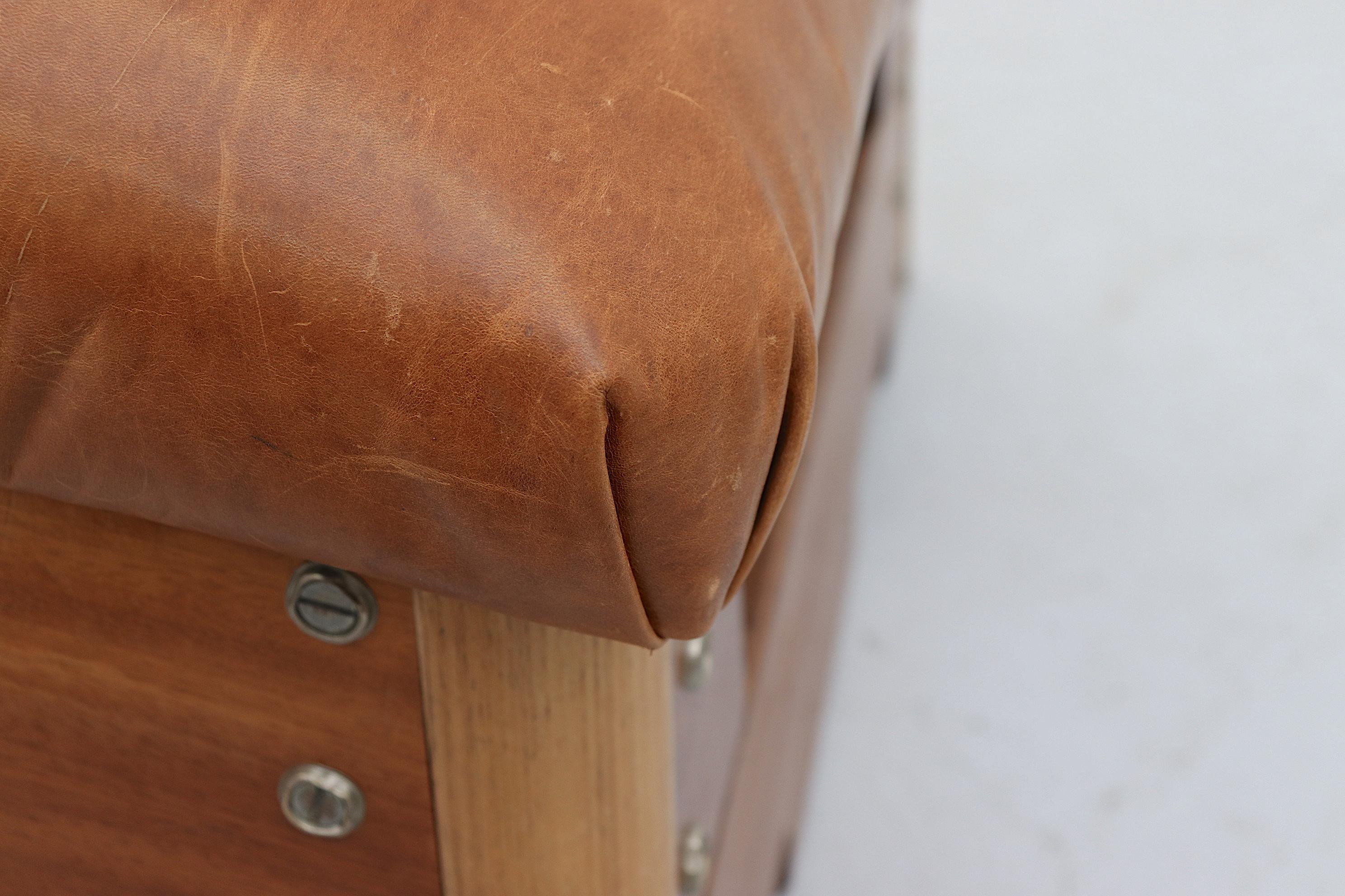 Leather Vintage Dutch Gymnastics Bench