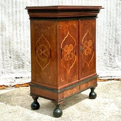 Vintage Dutch Inlay Cabinet