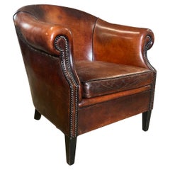 Vintage Dutch Leather Armchair