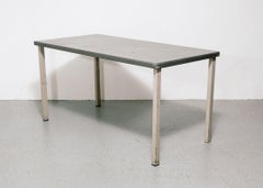 Vintage Dutch Linoleum Top Industrial Dining Table