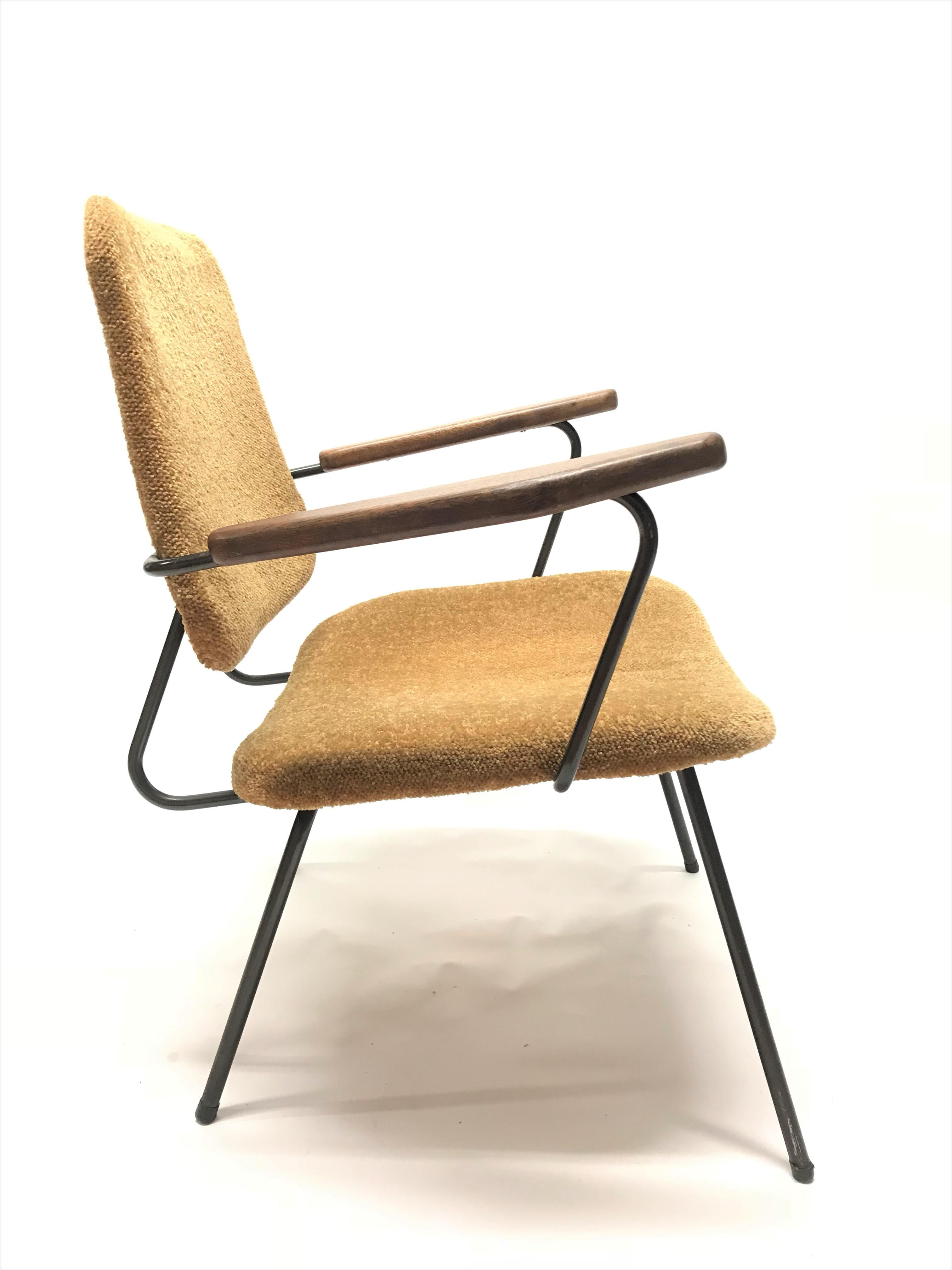 Metal Vintage Dutch Lounge Chairs, 1950s