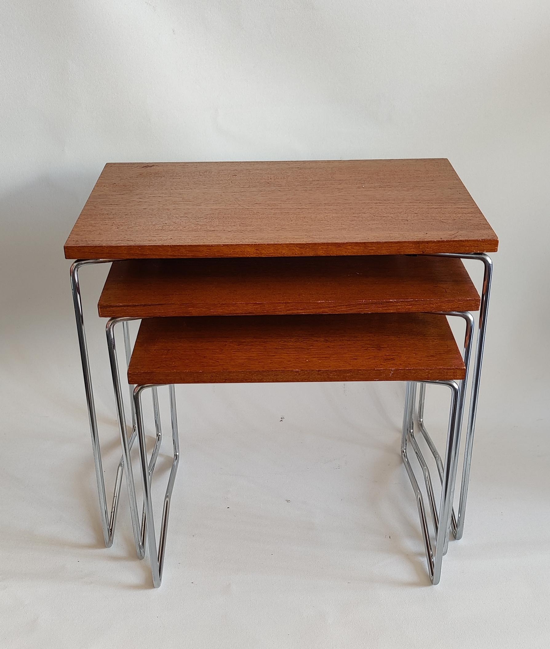 20th Century Vintage Dutch Nesting Tables by Brabantia, 1960’s For Sale