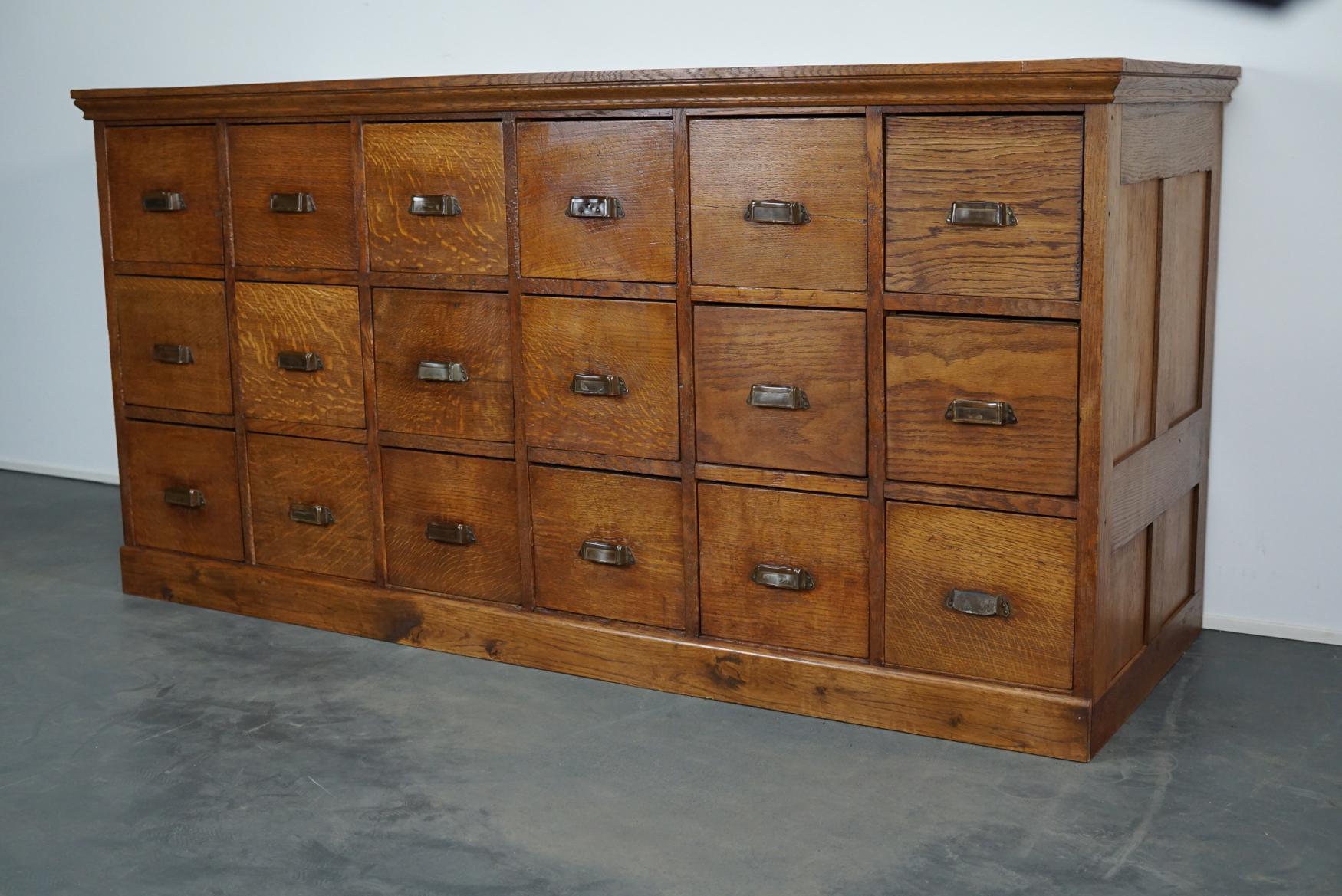 Vintage Dutch Oak Apothecary Cabinet, 1930s 10