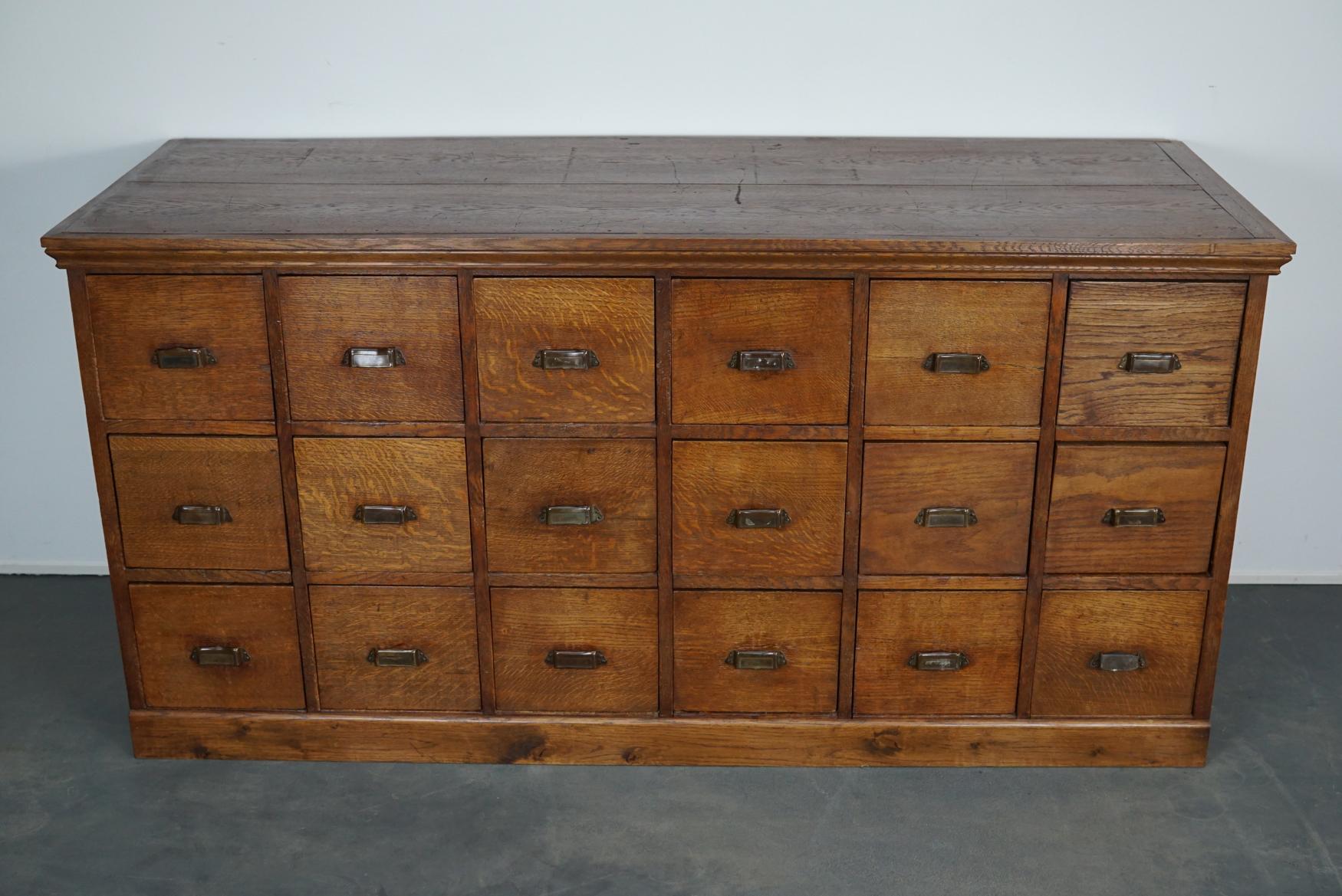 Vintage Dutch Oak Apothecary Cabinet, 1930s 11