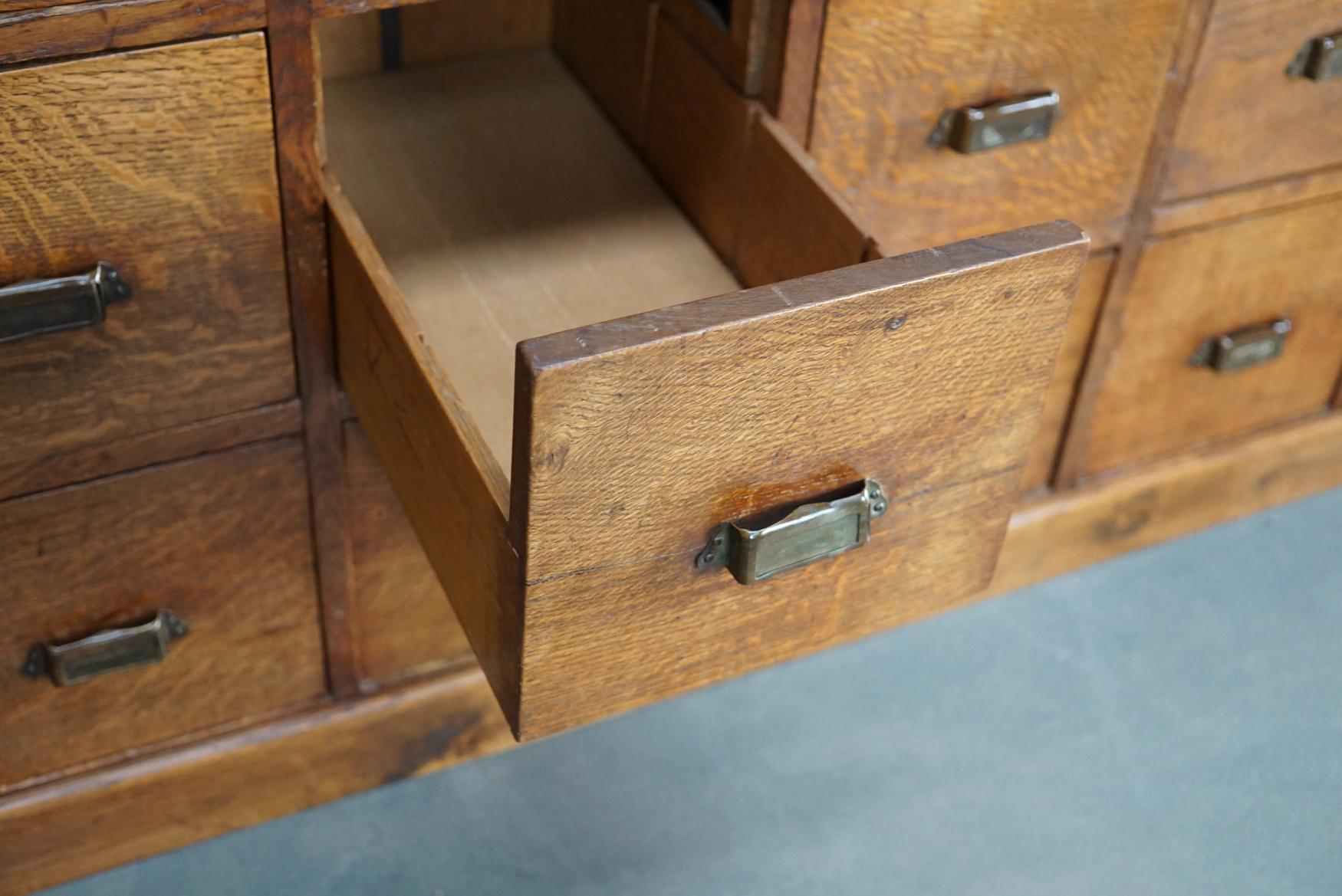 Vintage Dutch Oak Apothecary Cabinet, 1930s 12