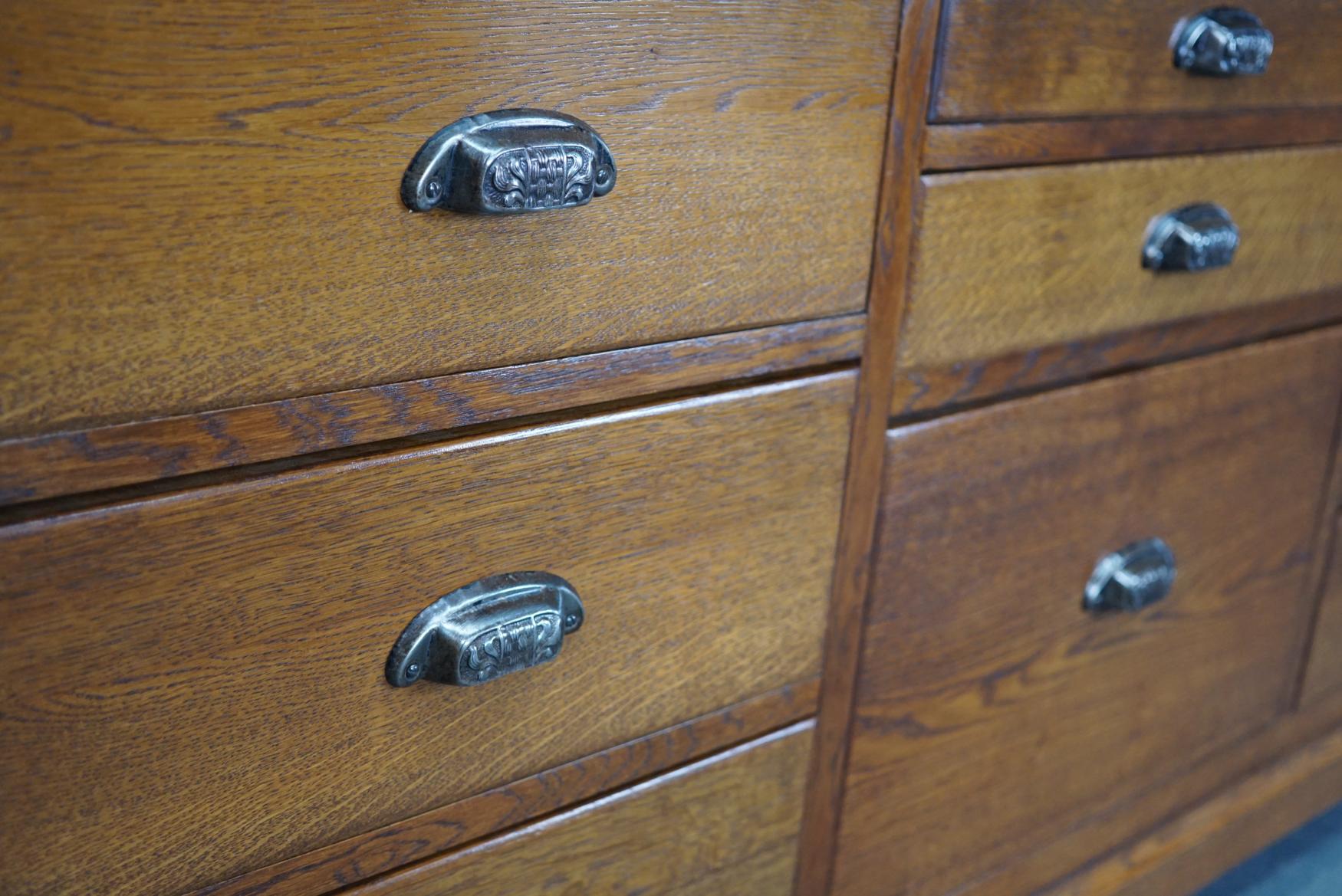 Mid-20th Century Vintage Dutch Oak Apothecary Cabinet, 1930s