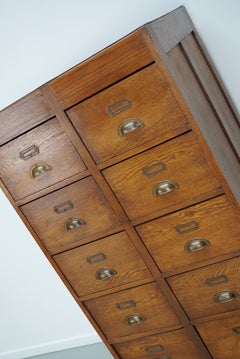 Vintage Dutch Oak Apothecary / Filing Cabinet, 1930s