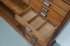 Vintage Dutch Oak Apothecary Sideboard / Filing Cabinet, 1950s
