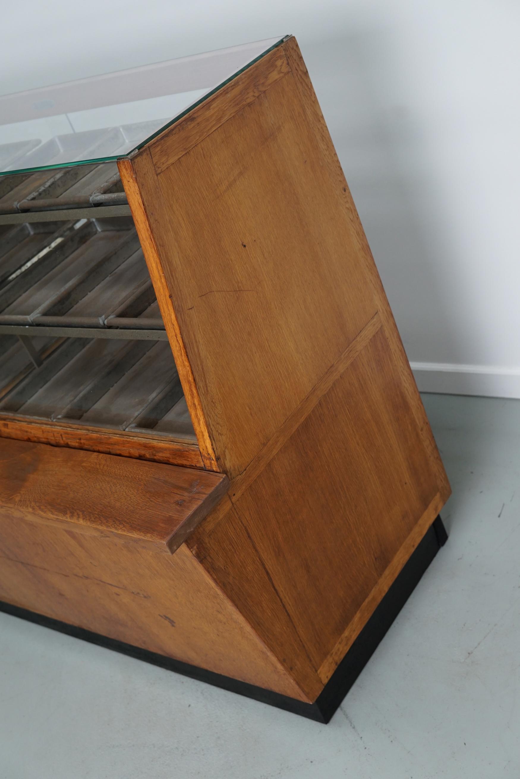 Vintage Dutch Oak Haberdashery Cabinet or Shop Counter, 1950s 6