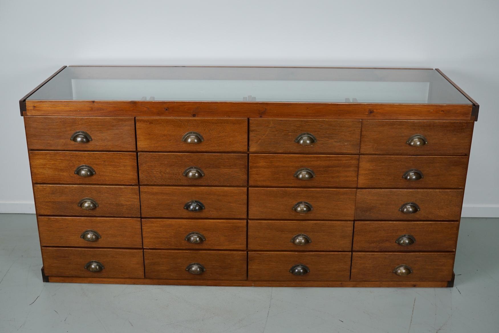 Vintage Dutch Oak Haberdashery Cabinet or Shop Counter, 1960s 6